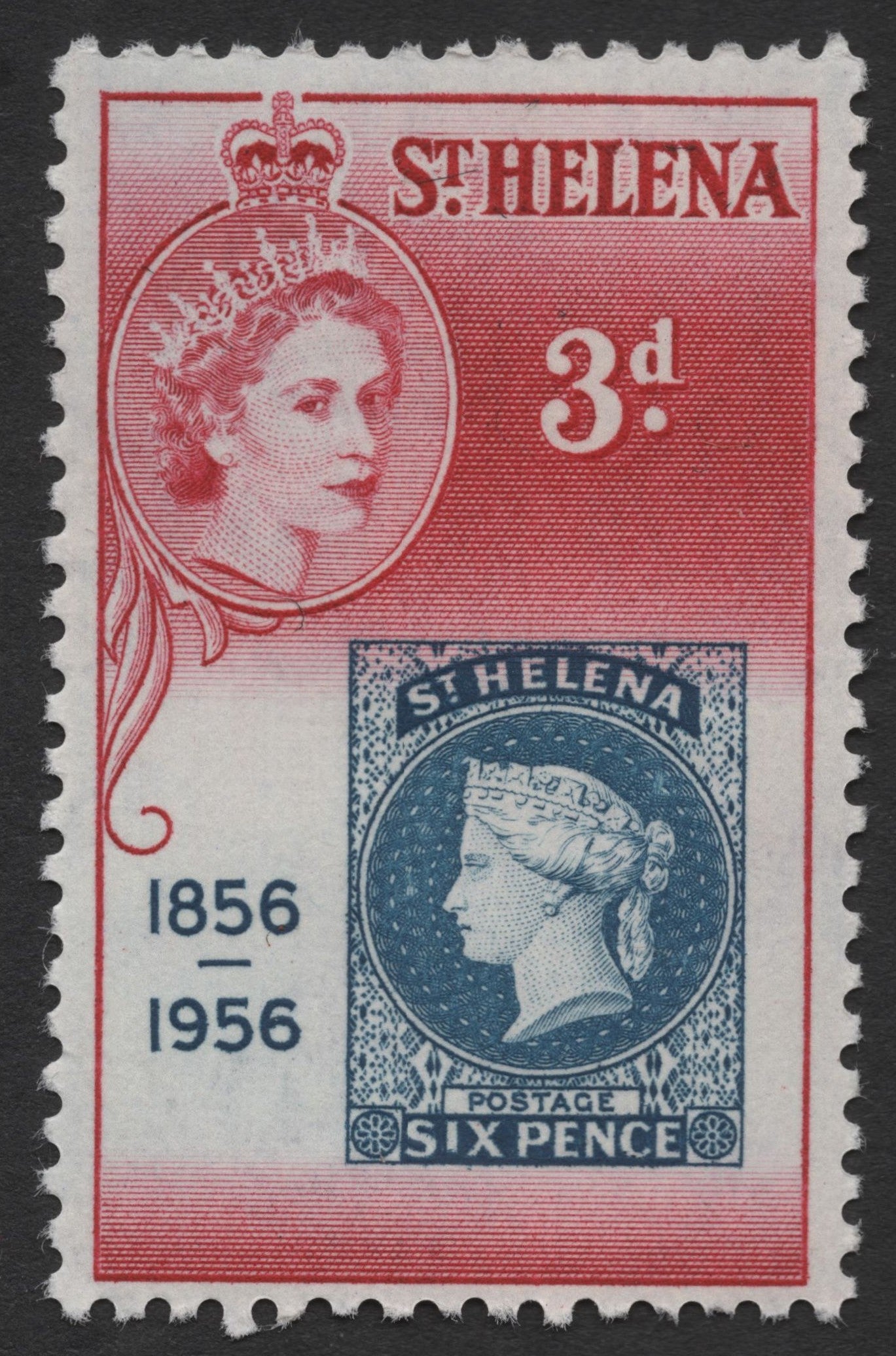 SCG1707 - St. Helena 1956 "Stamp on Stamp" – Centenary of First Issue