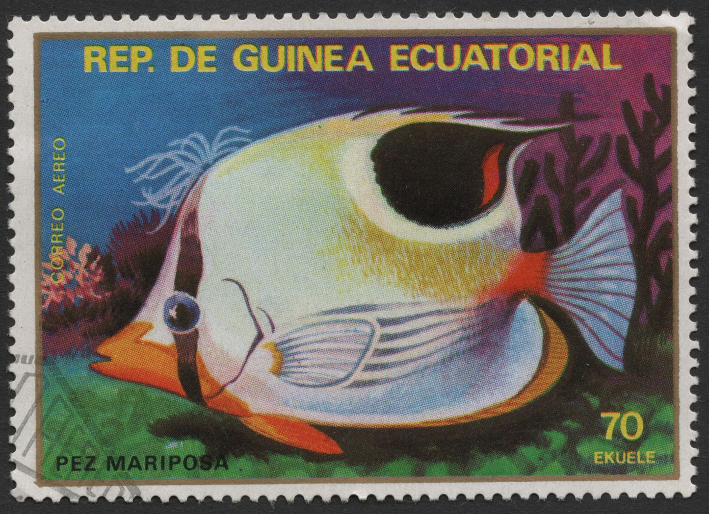 SCG1667 - Butterflyfish Stamp – Equatorial Guinea