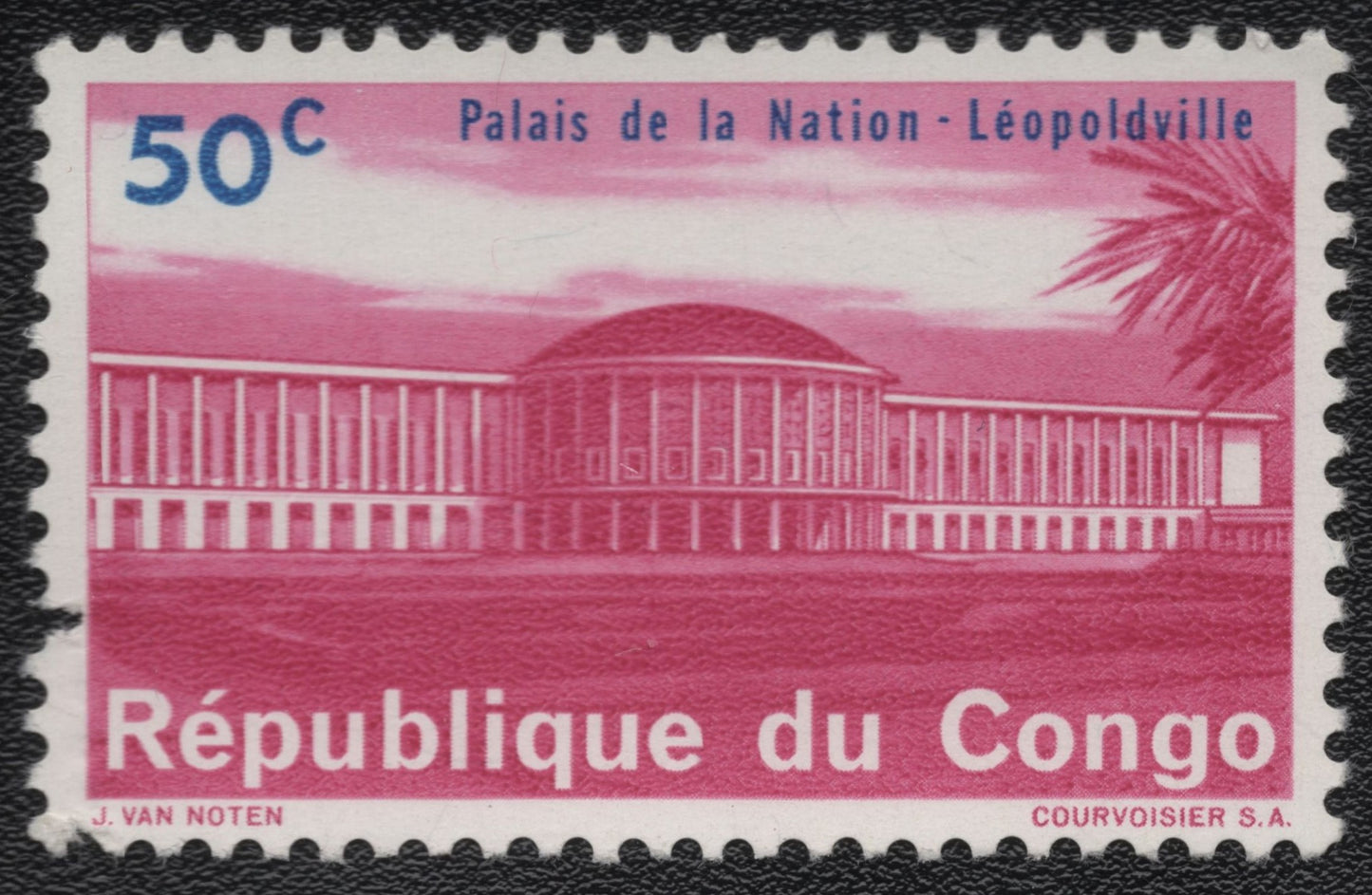 SCG1729 - Congo (Léopoldville) – Palais de la Nation, 50 Centimes