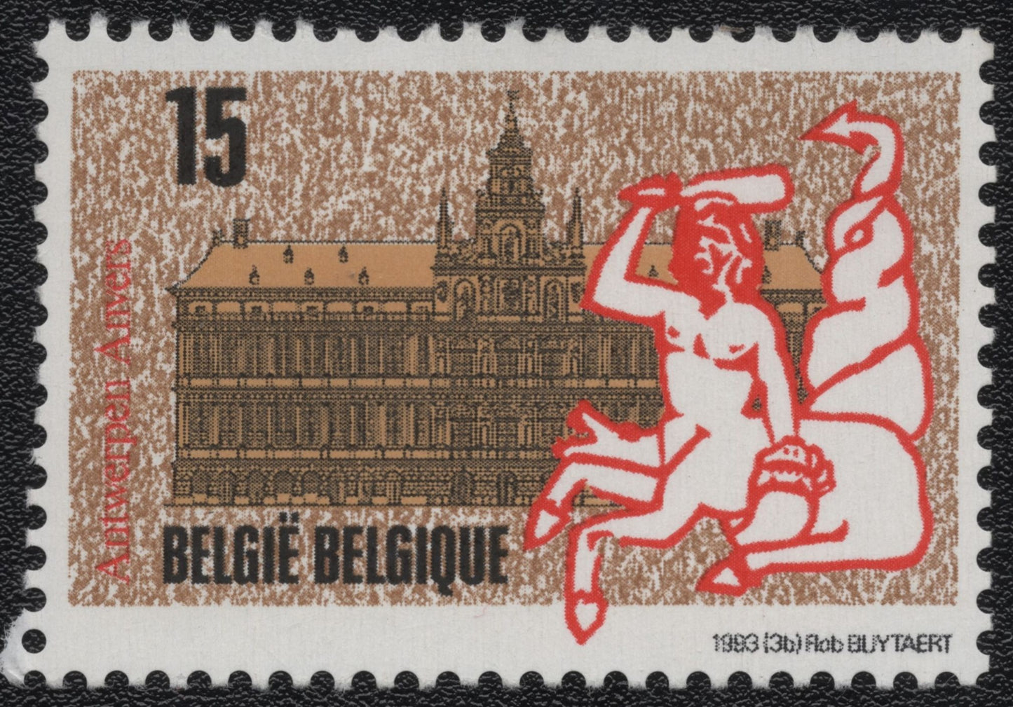 SCG1731 - Belgium 1983 – Antwerp City Hall with Brabo Fountain Motif