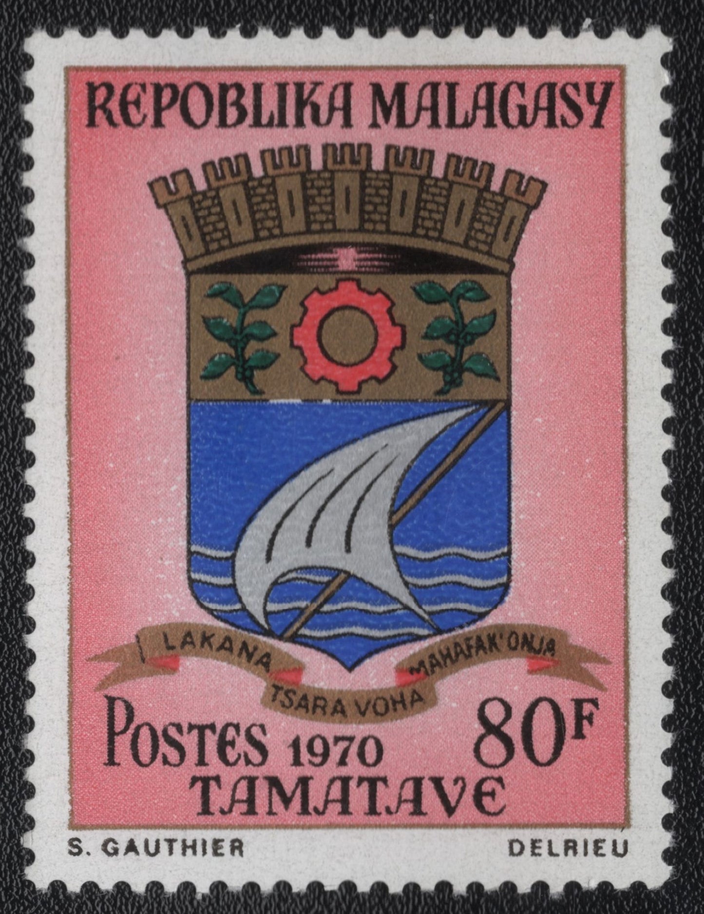 SCG1723 - Madagascar 1970 – Coat of Arms of Tamatave (Toamasina)