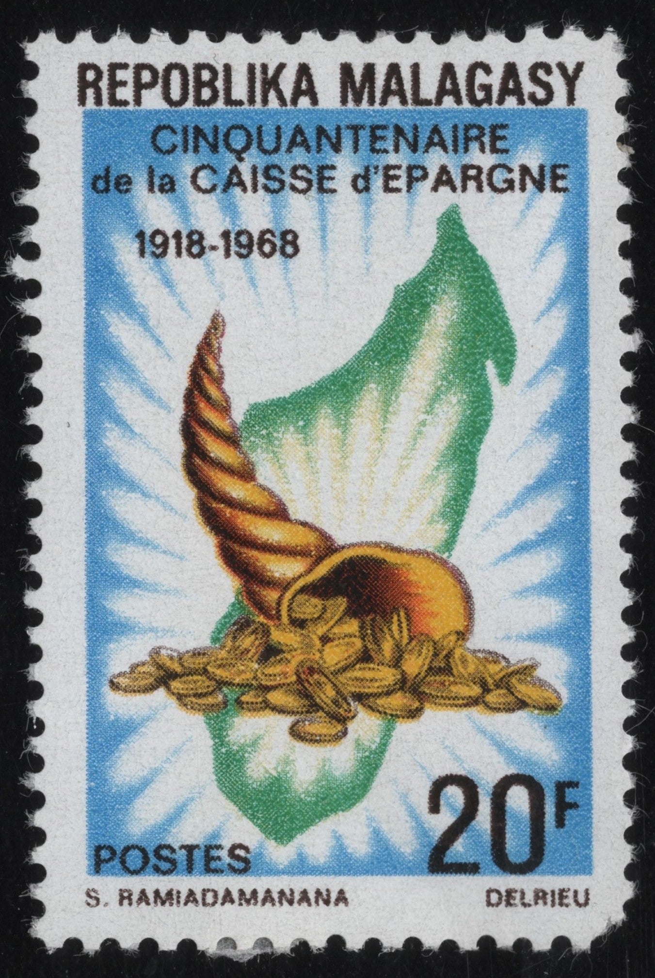 SCG1747 - 1968 Madagascar – 50th Anniversary of the Savings Bank