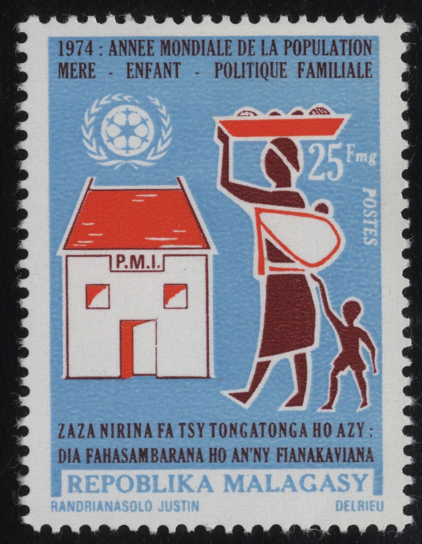 SCG1735 - Madagascar 1974 – World Population Year: Mother and Child Welfare