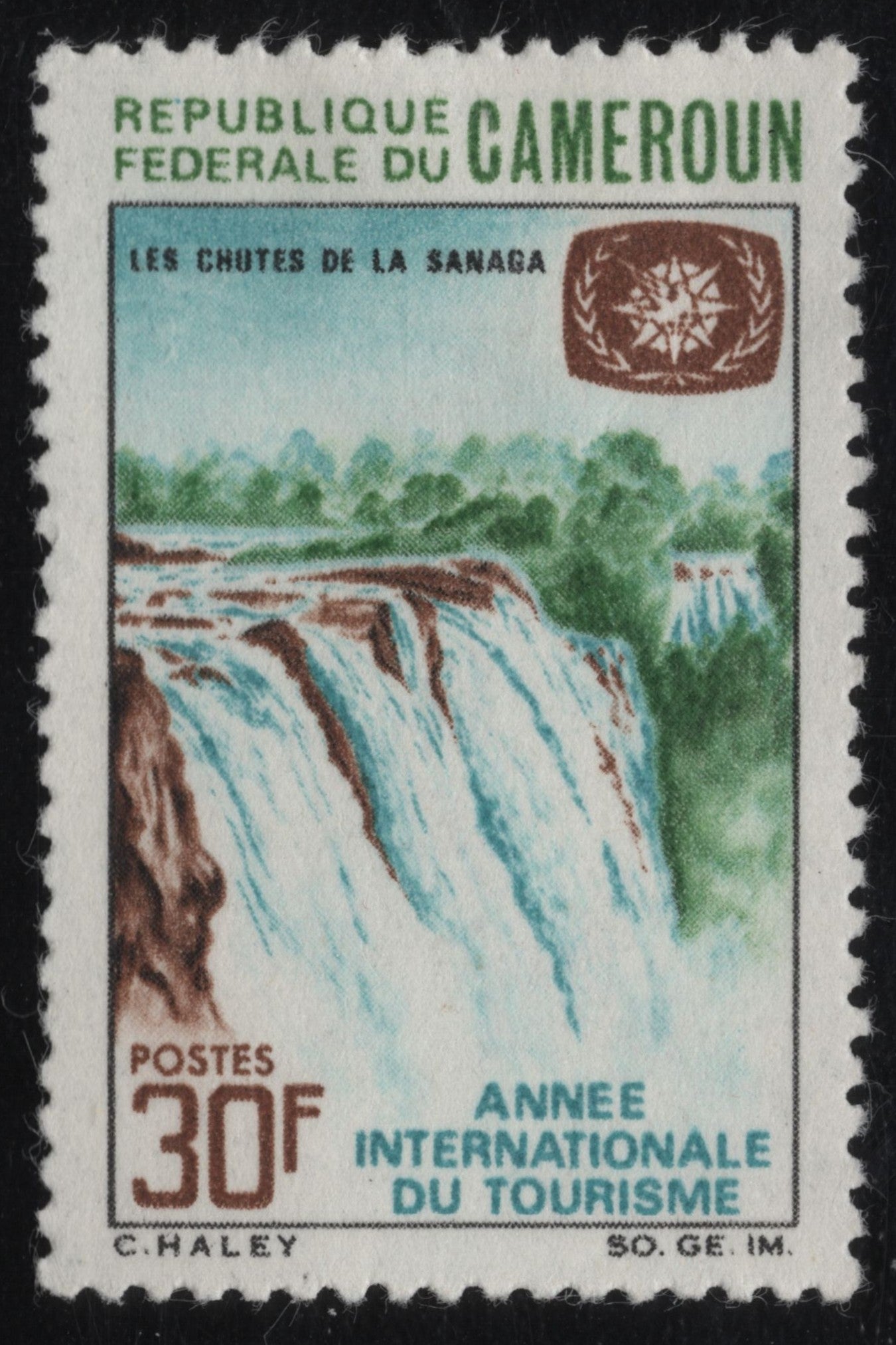 SCG1738 - Cameroon – 30F Sanaga Falls, International Tourism Year