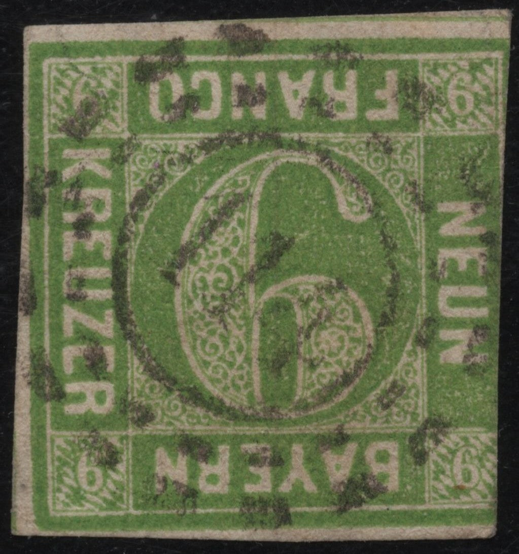 SCG1850 - Bavaria 1867 – 9 Kreuzer Green with Inverted Center
