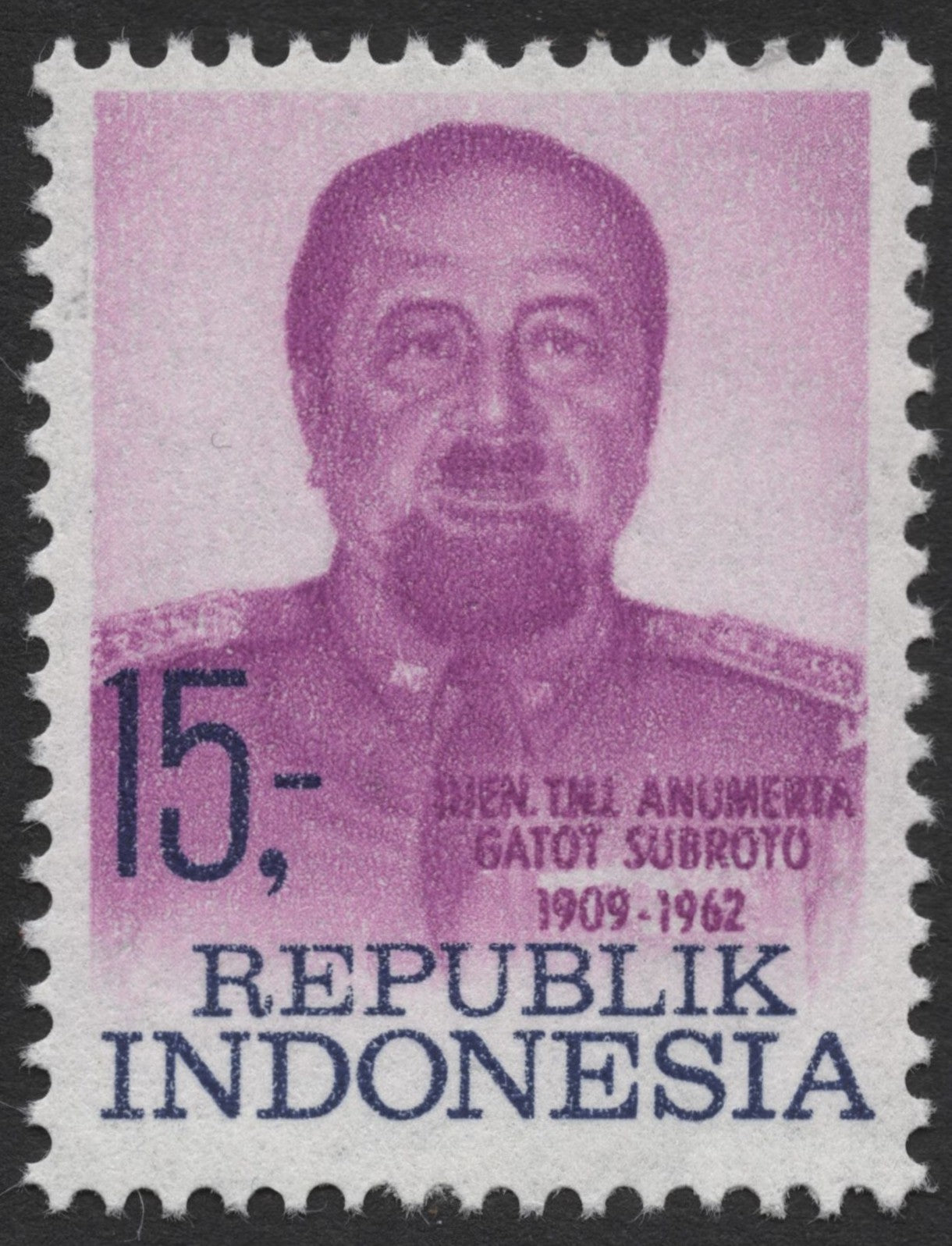 SCG1862 - Indonesia – General Gatot Subroto Commemorative, 15 Sen