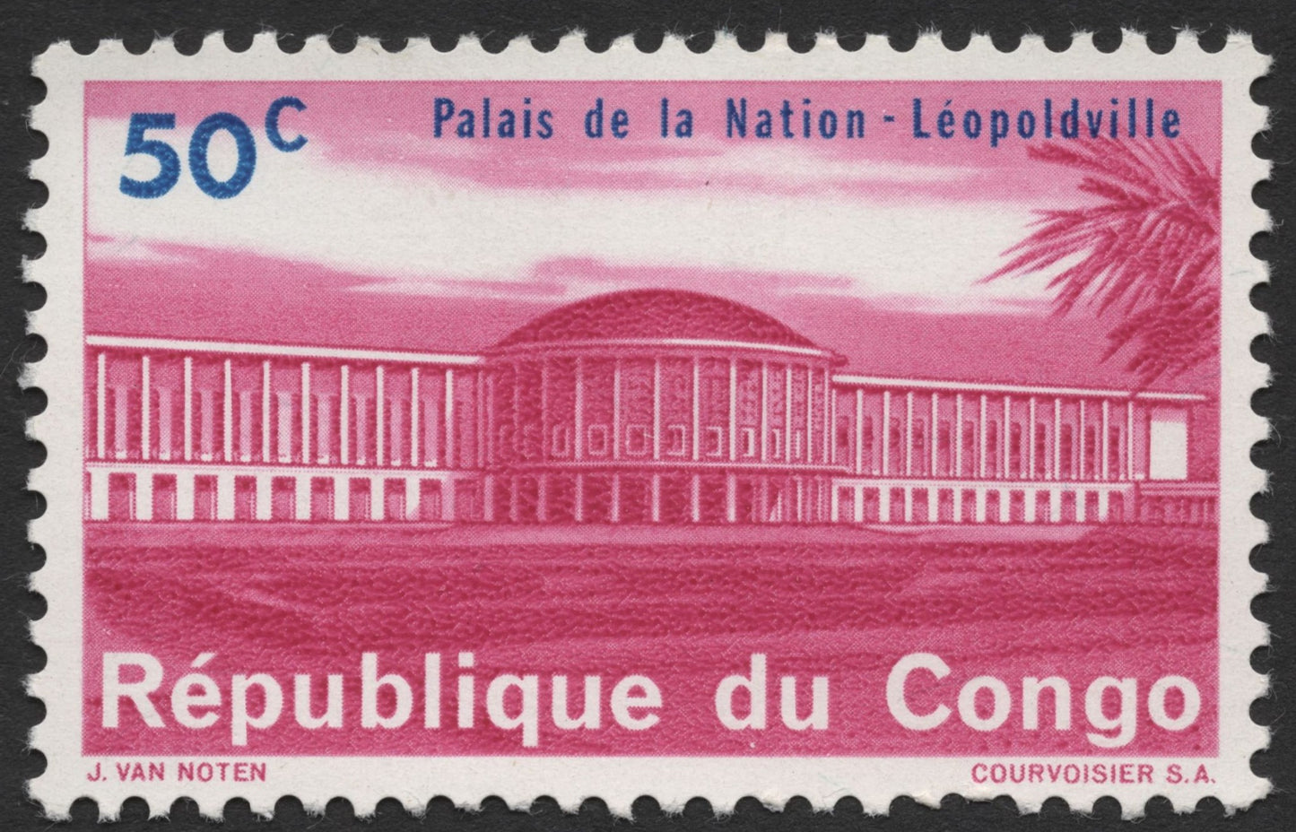 SCG1894 - Palais de la Nation, Léopoldville – Congo 50 Centimes