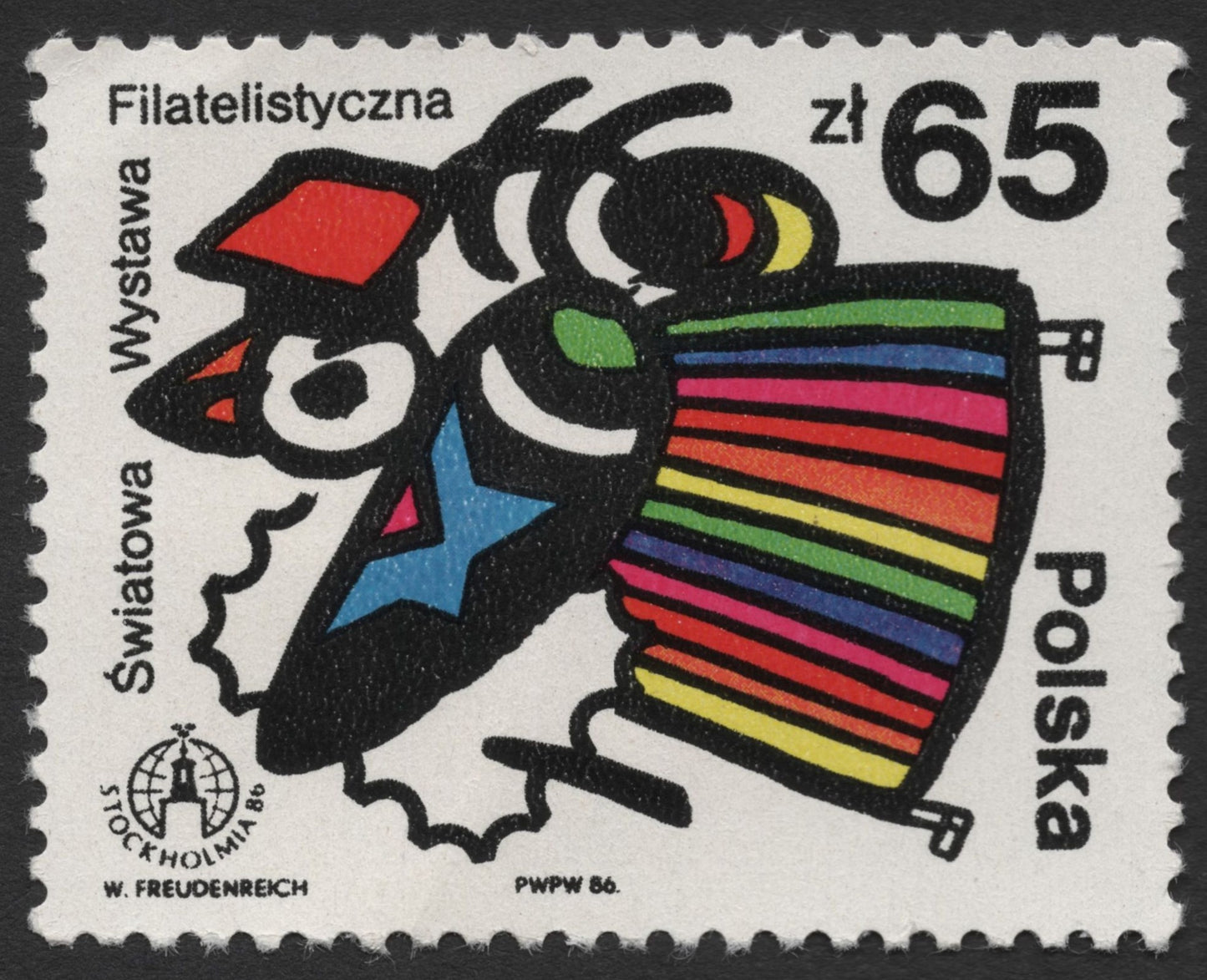 SCG1930 - Poland 1986 International Philatelic Exhibition Stamp – Stockholmia