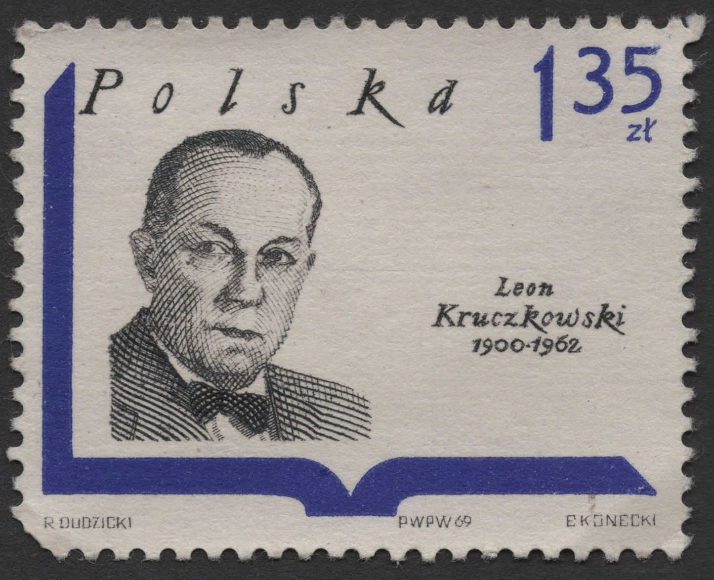 SCG1944 - Poland 1969 – Leon Kruczkowski Commemorative Stamp