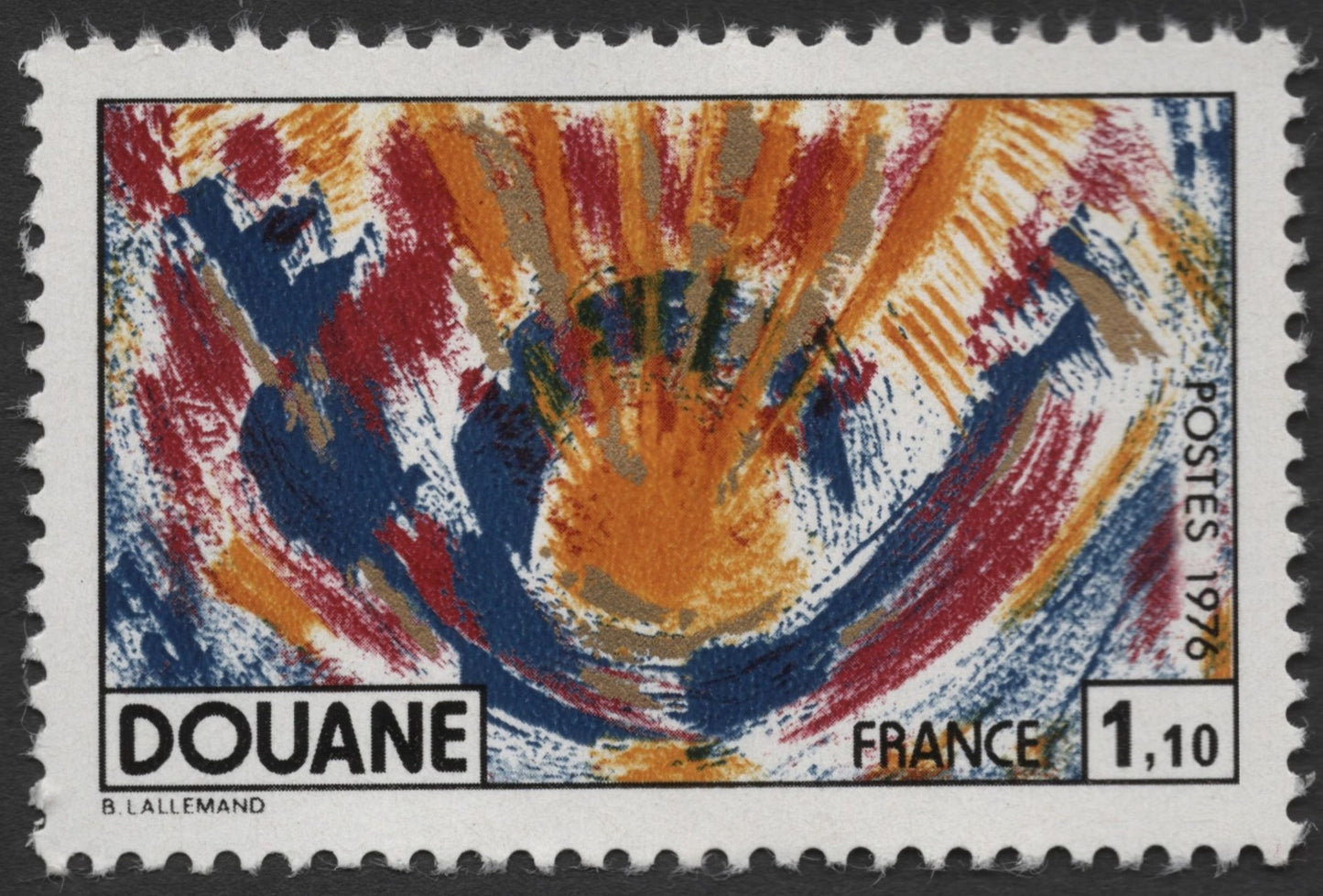 SCG1939 - France 1976 "Douane" Abstract Customs Stamp