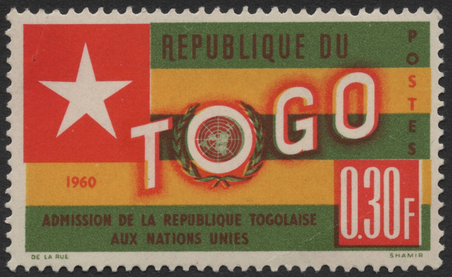 SCG1961 - Togo 1960 UN Admission Stamp