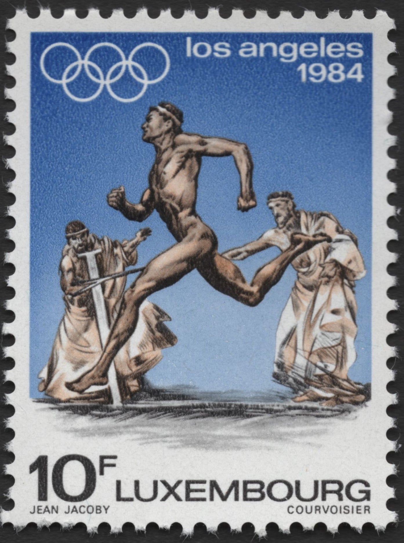 SCG1965 - Luxembourg 1984 Olympics Stamp – Ancient Greek Runner