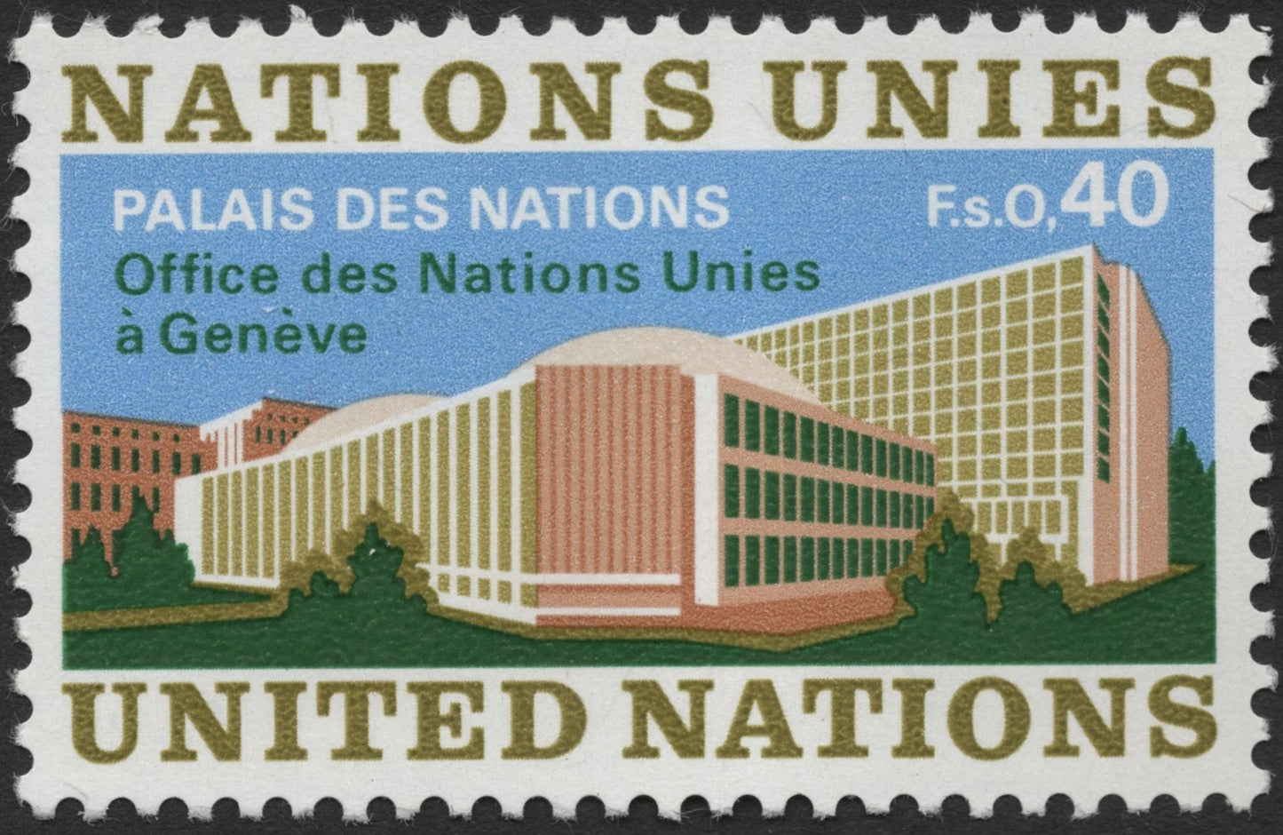 SCG1995 - United Nations Geneva Office Stamp (Palais des Nations)