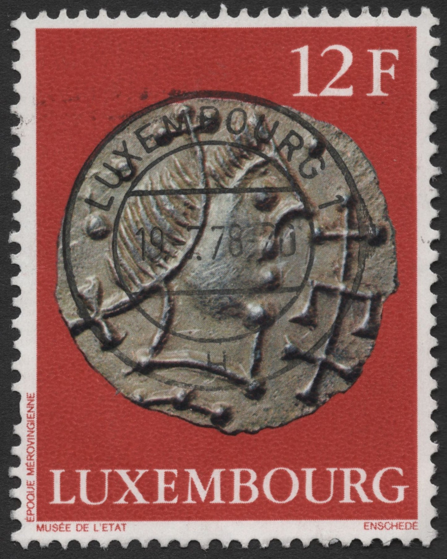 SCG1993 - Luxembourg 1978 Merovingian Coin Stamp