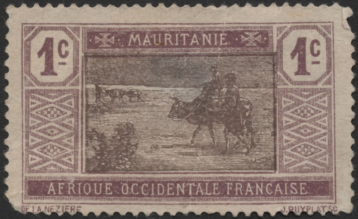 SCG2045 - 1c Mauritania Camel Caravan Stamp – French West Africa