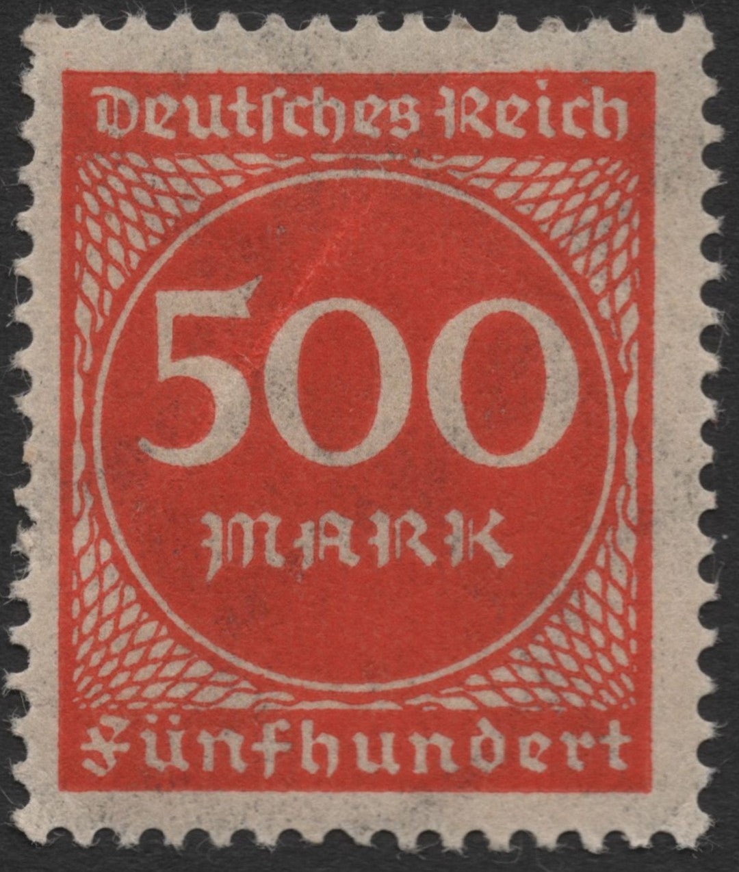SCG2068 - 1923 Germany 500 Mark Hyperinflation Stamp (Mint)