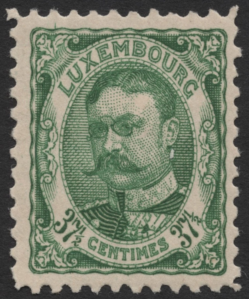SCG2079 - Luxembourg 3½c Green William IV Stamp (Early 1900s)