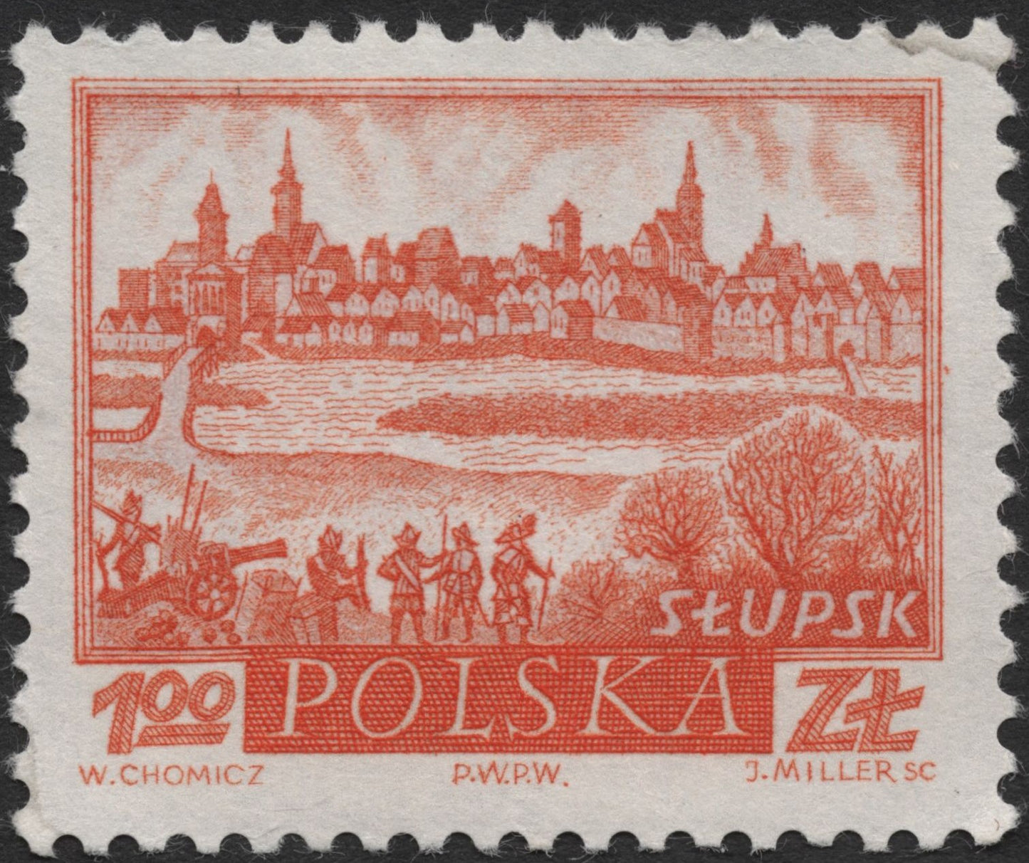 SCG2113 - Poland 1960s Słupsk Historical Scene – 1.00 Złoty