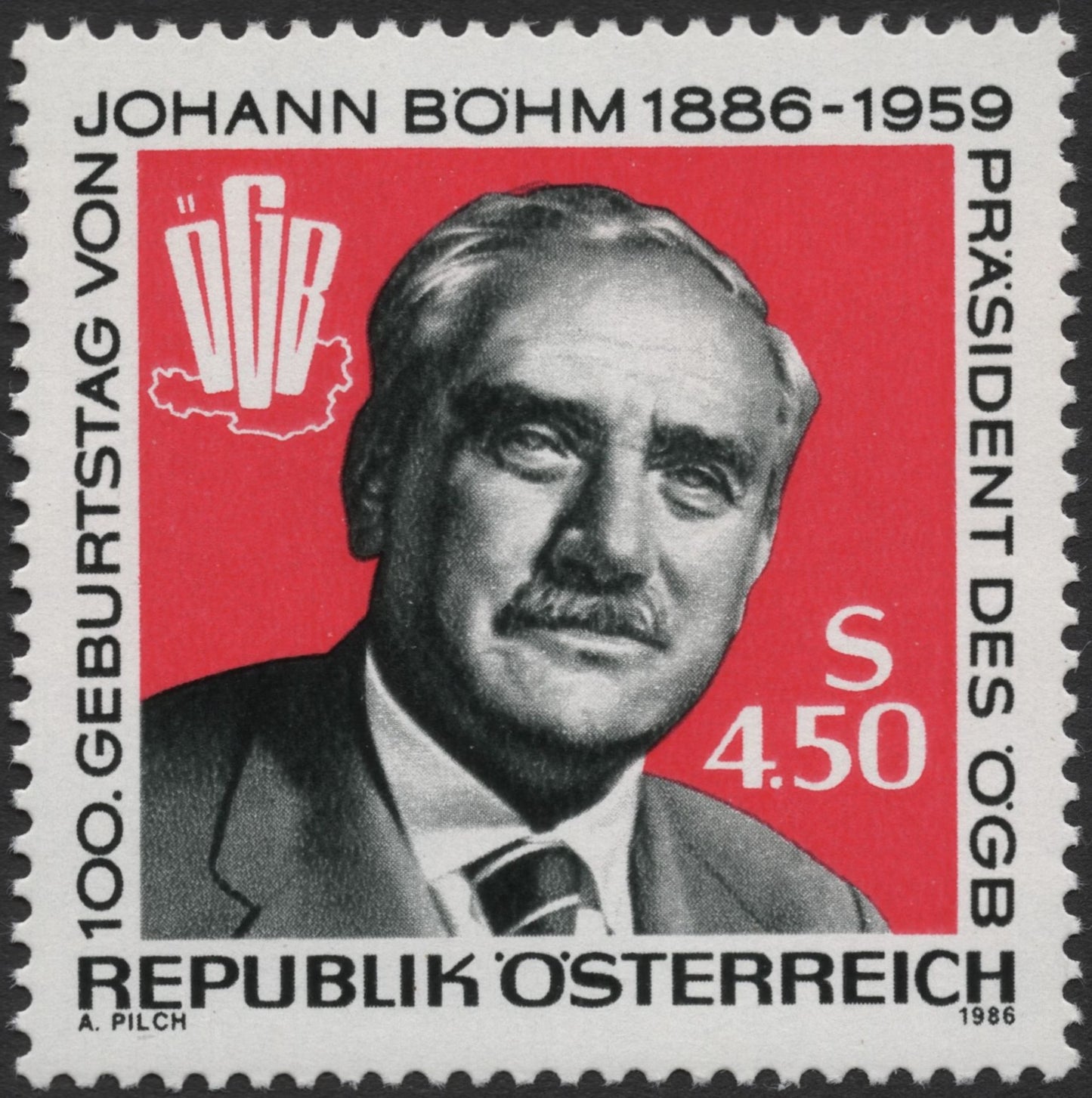 SCG2137 - Austria 1986 – 100th Birth Anniversary of Johann Böhm