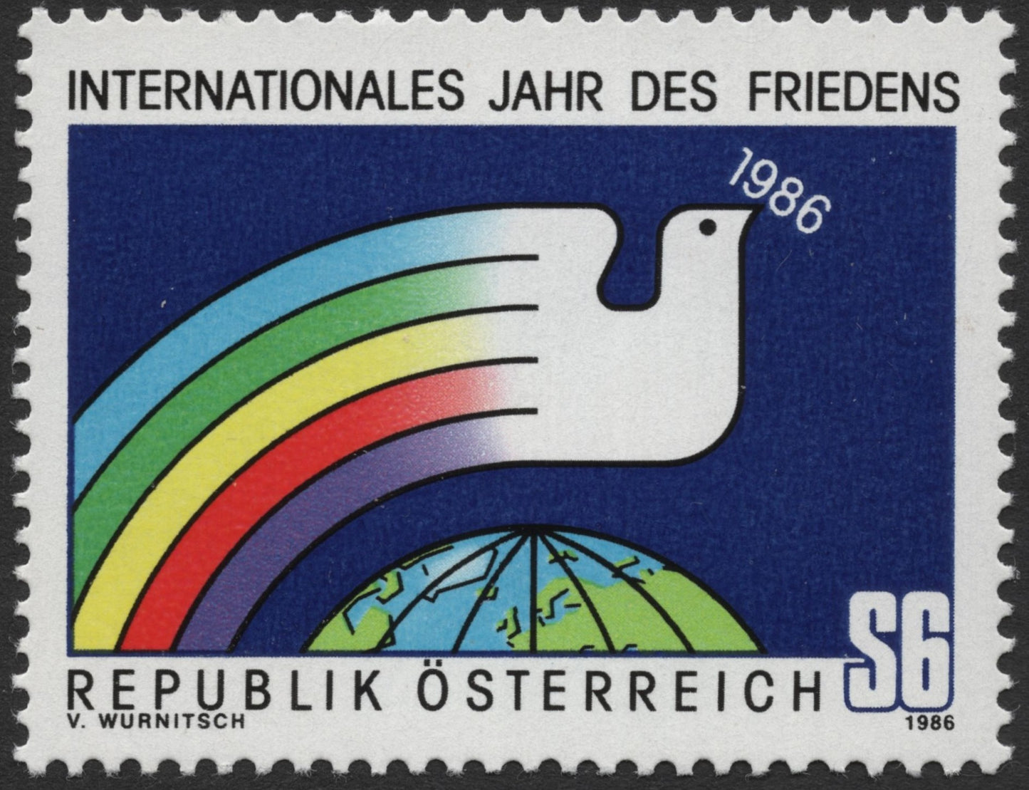 SCG2142 - Austria 1986 International Year of Peace Stamp