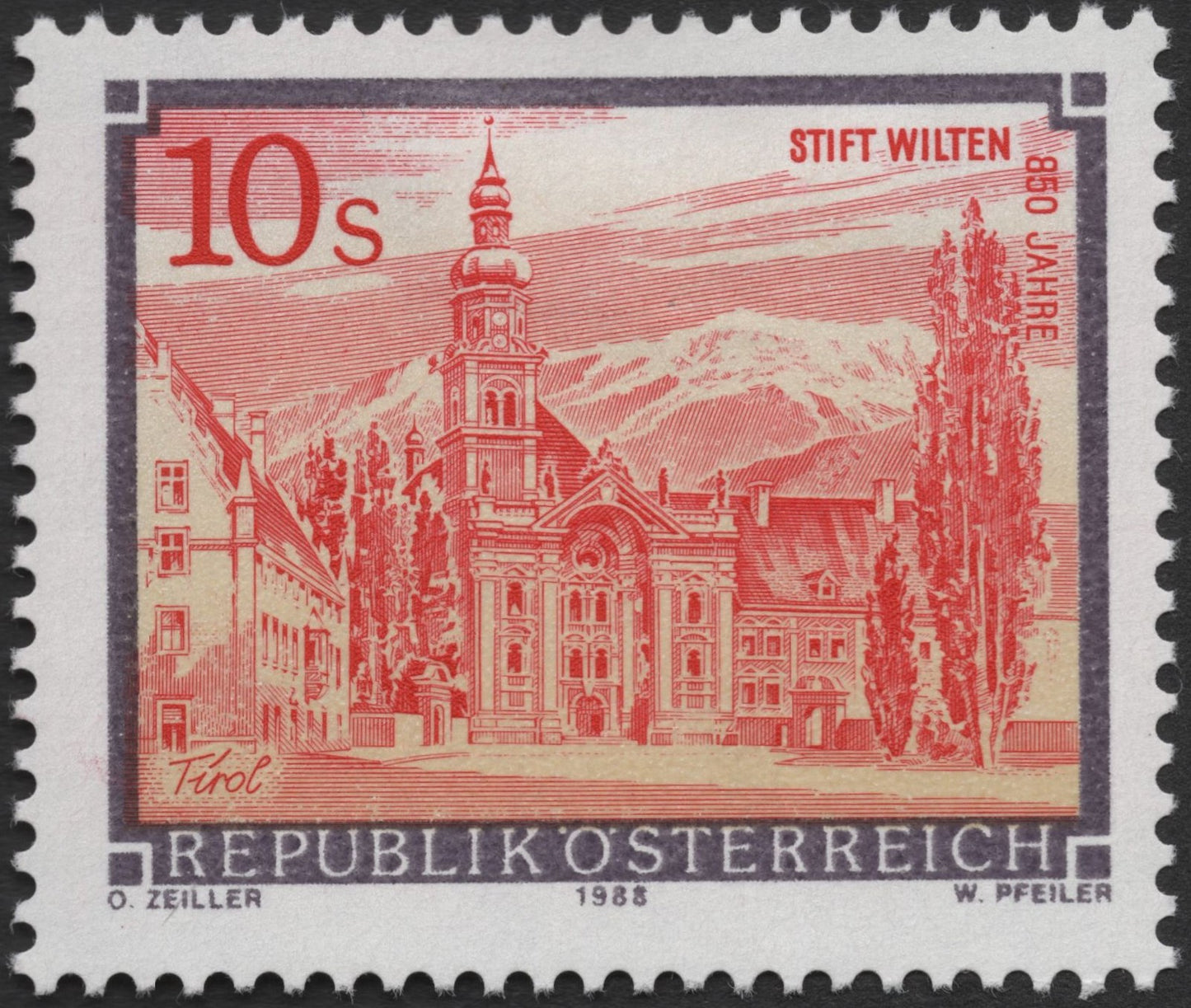 SCG2125 - Austria 1988 – 850 Years of Wilten Abbey, Tirol
