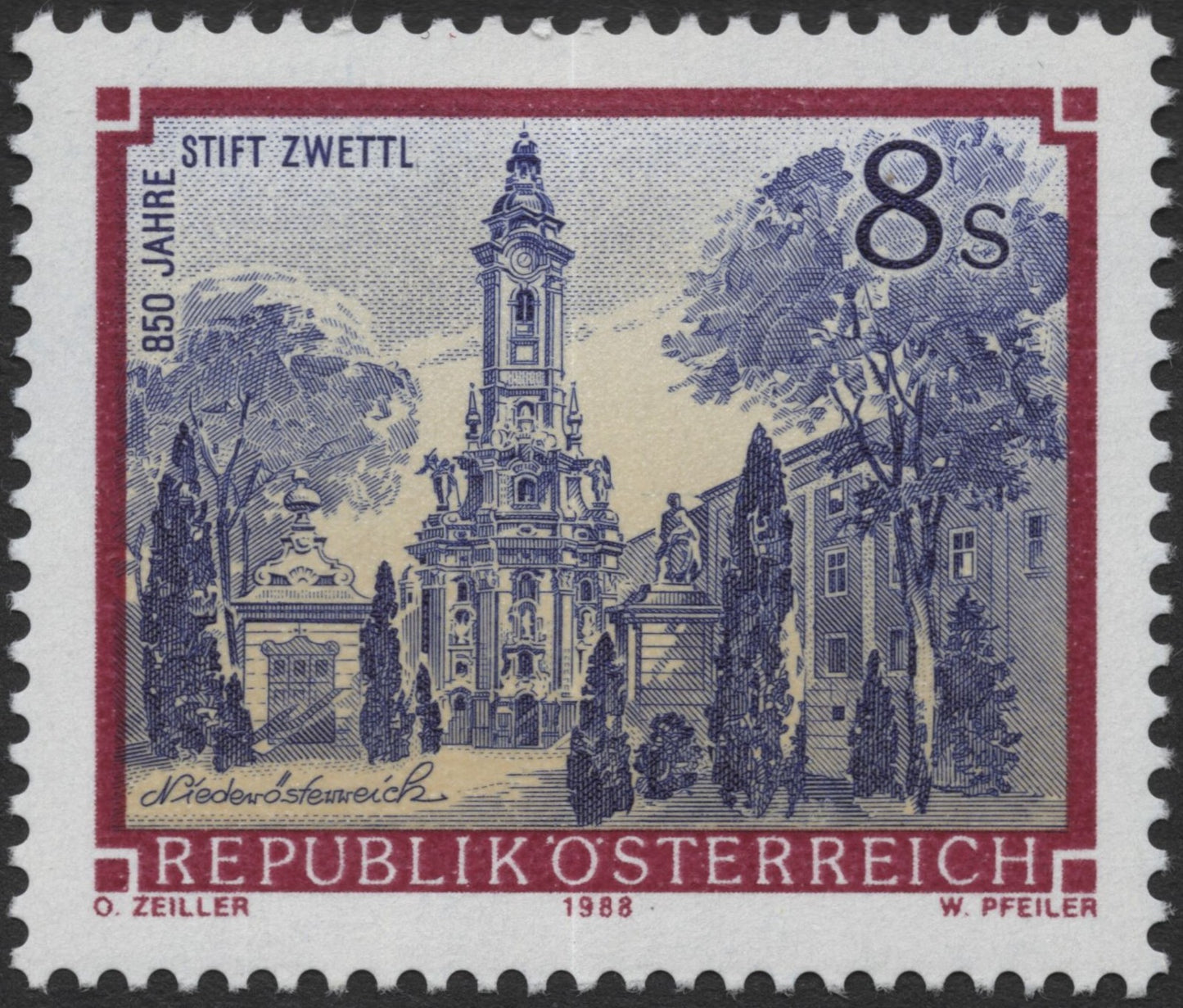 SCG2126 - Austria 1988 – 850 Years of Zwettl Abbey