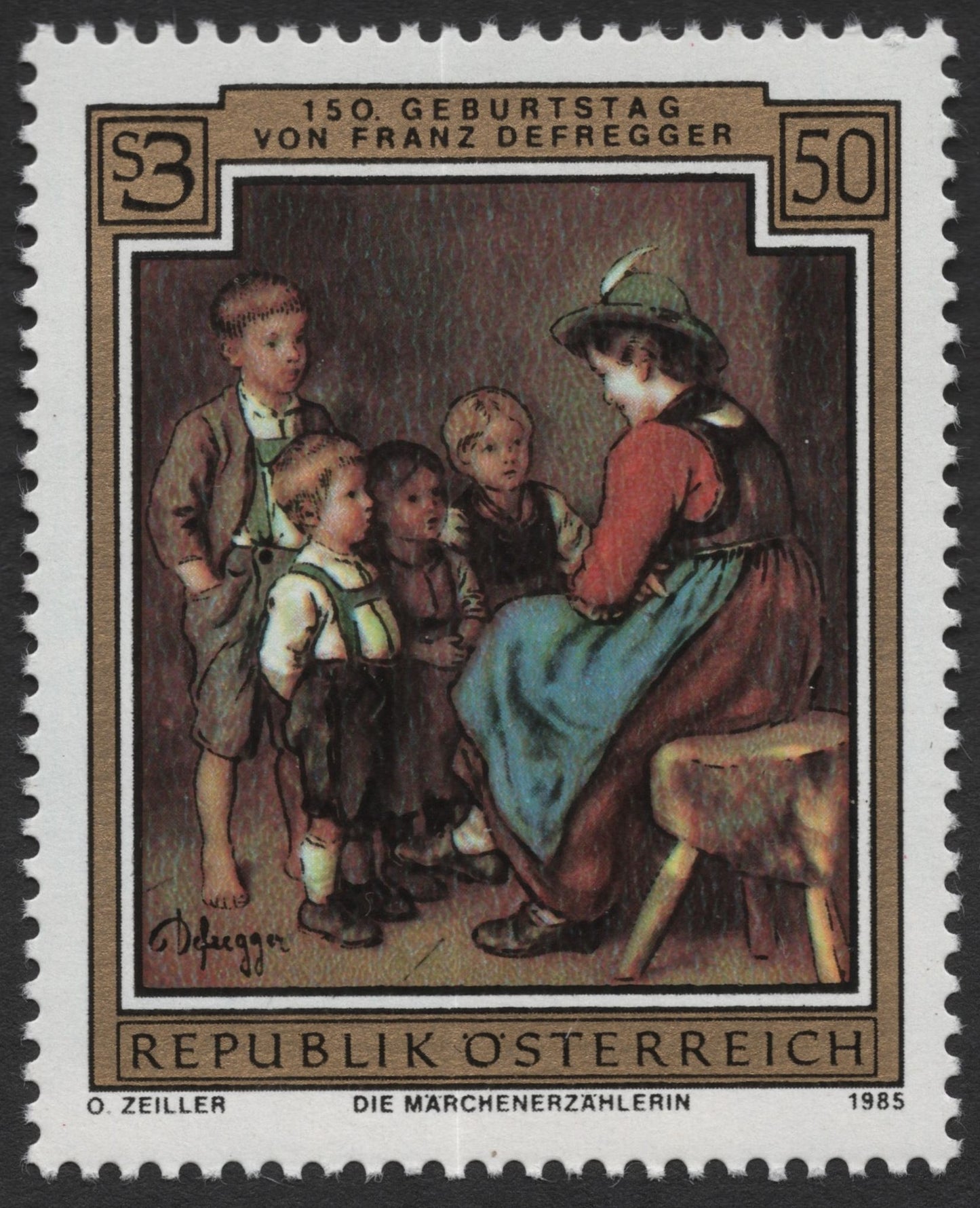 SCG2158 - Austria 1985 – Franz Defregger’s 150th Birth Anniversary Stamp