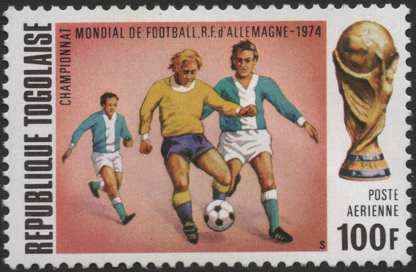 SCG2217 - Togo 1974 World Cup Airmail Stamp – 100F