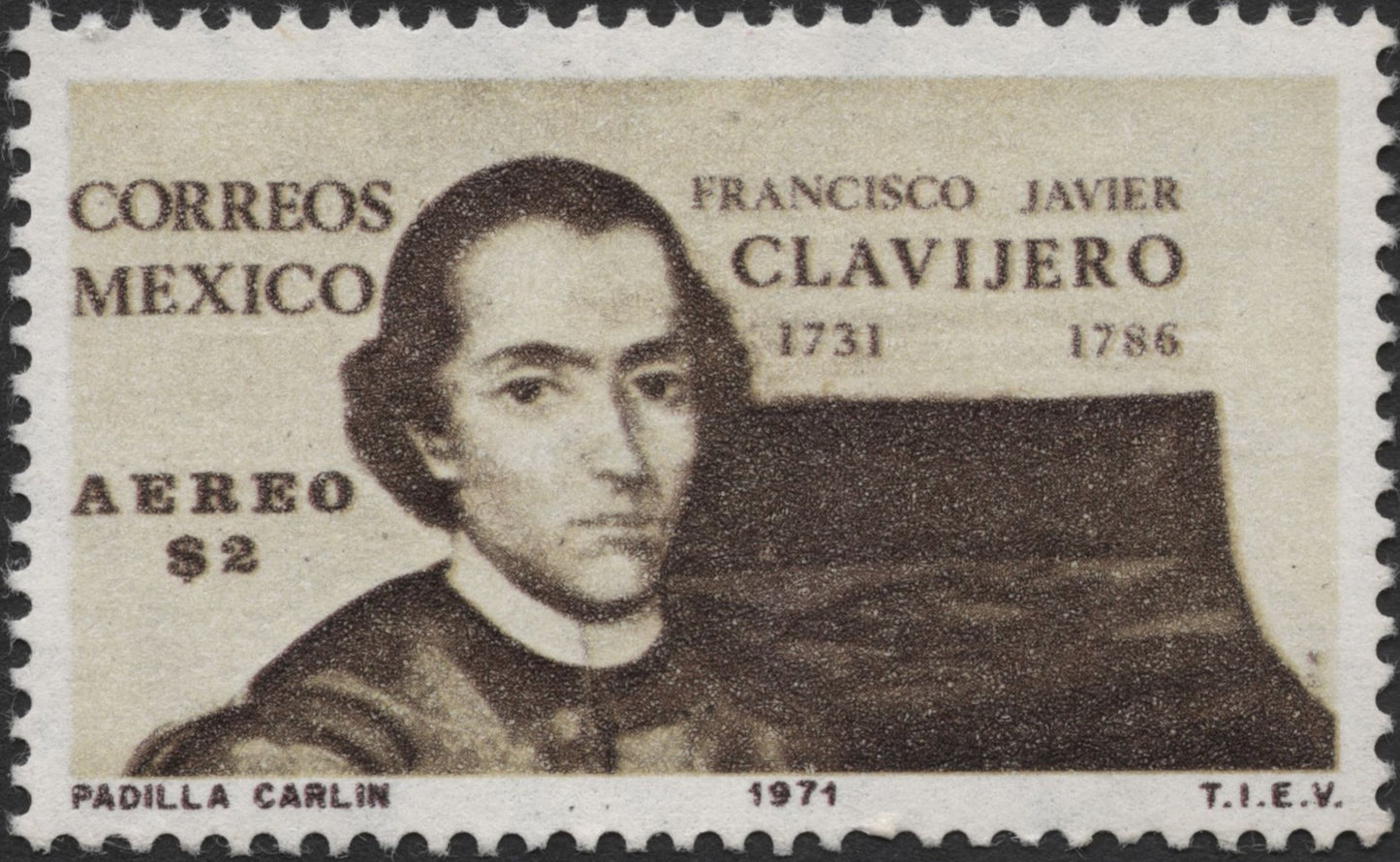 SCG2220 - Mexico 1971 Francisco Javier Clavijero Airmail Stamp