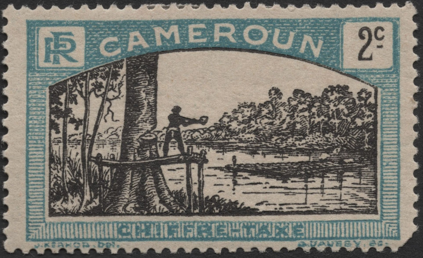 SCG2264 - Cameroon 2c River Scene Stamp – French Colonial Issue
