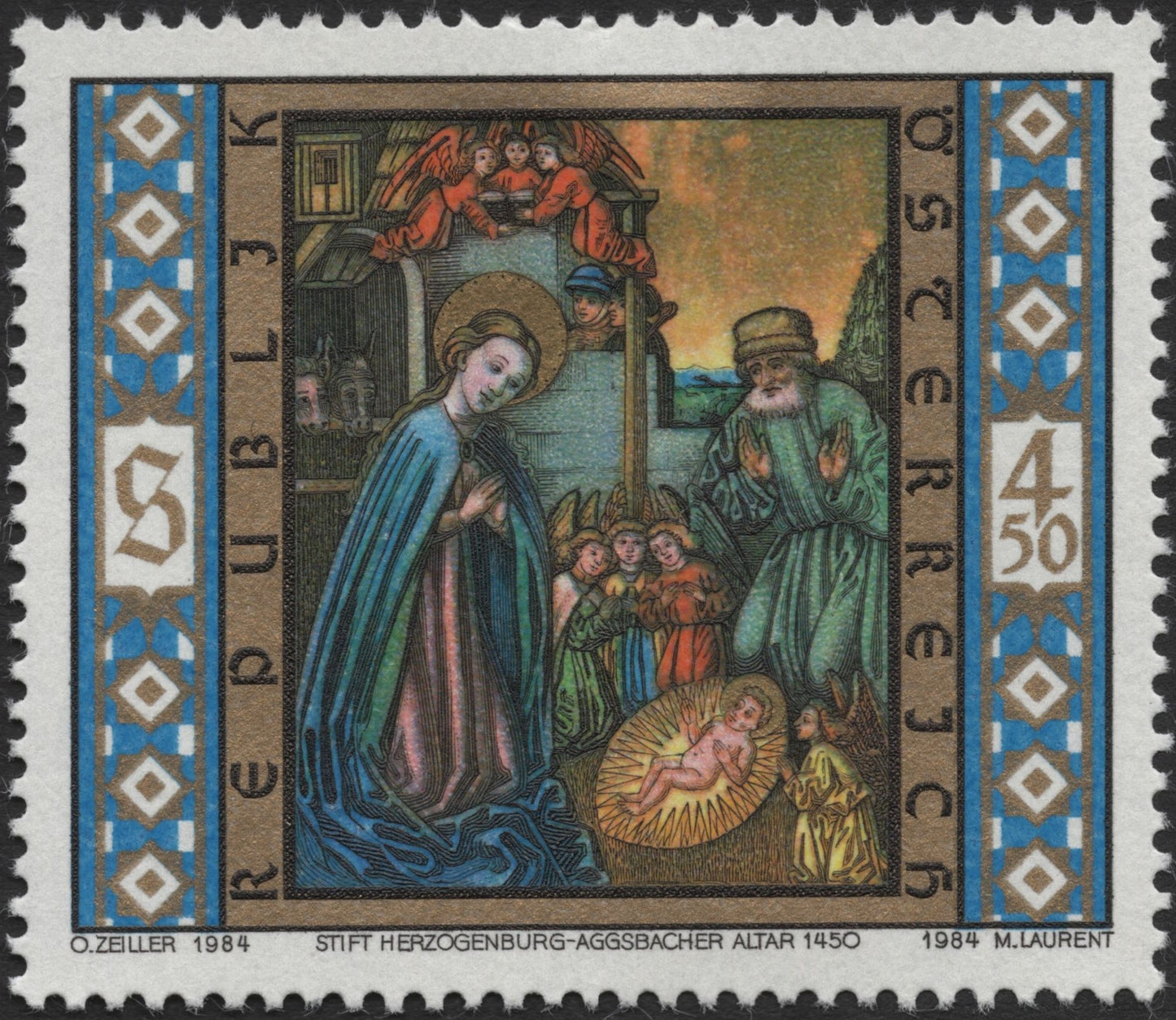 SCG2347 - Austria 1984 Nativity – Aggsbach Altar Stamp