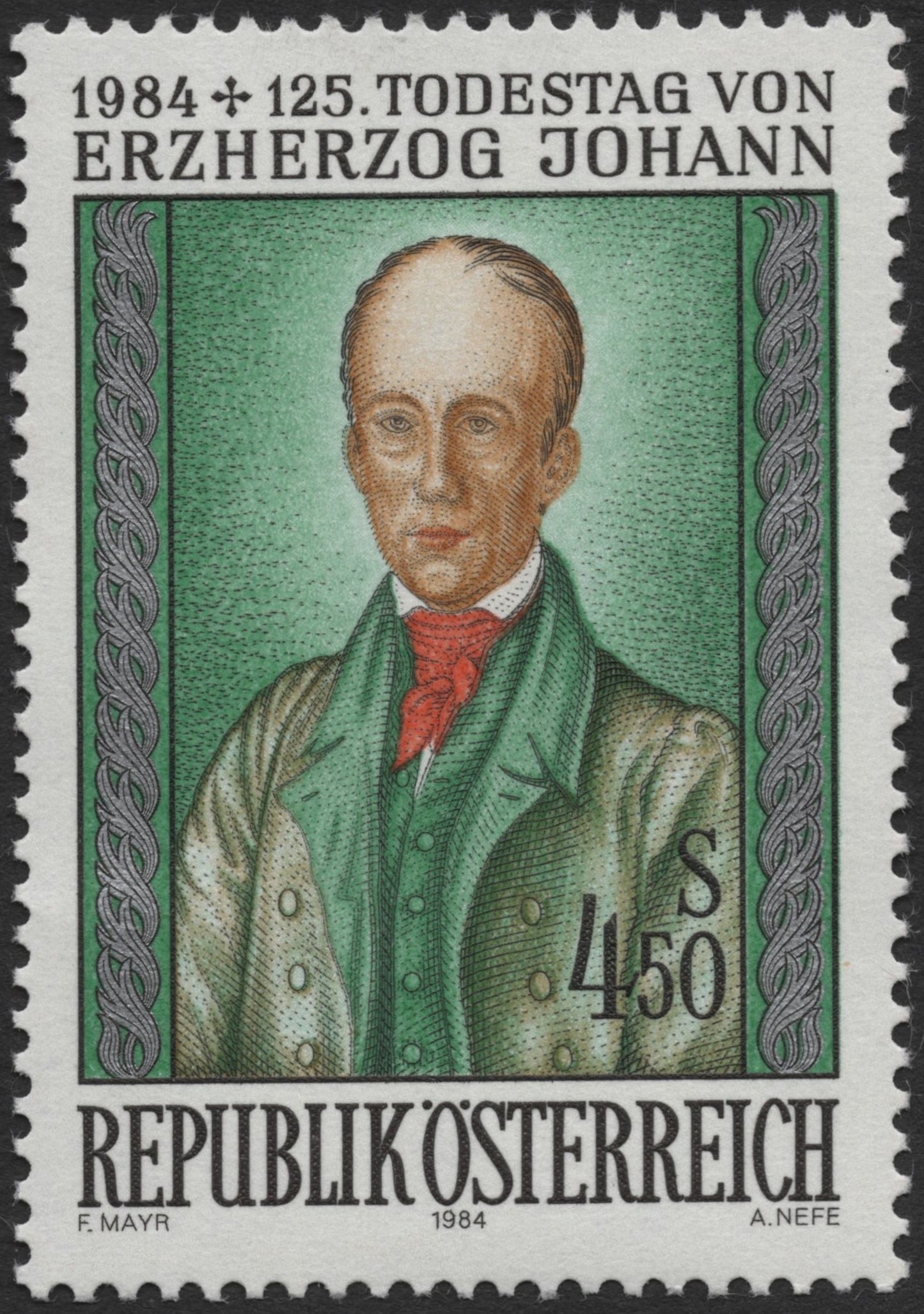 SCG2351 - Austria 1984 – 125th Death Anniversary of Archduke Johann