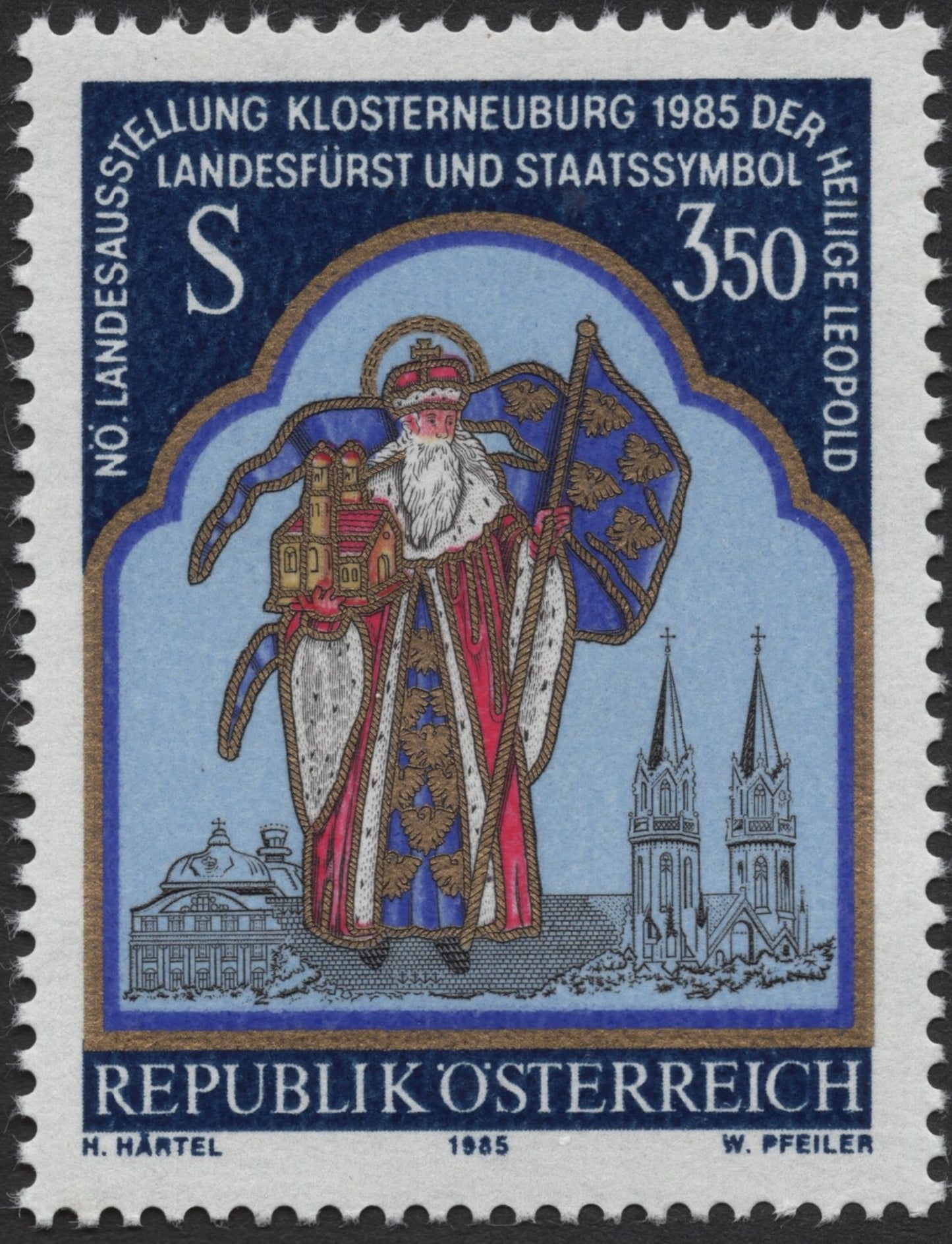 SCG2357 - Austria 1985 Klosterneuburg Exhibition – Saint Leopold Stamp