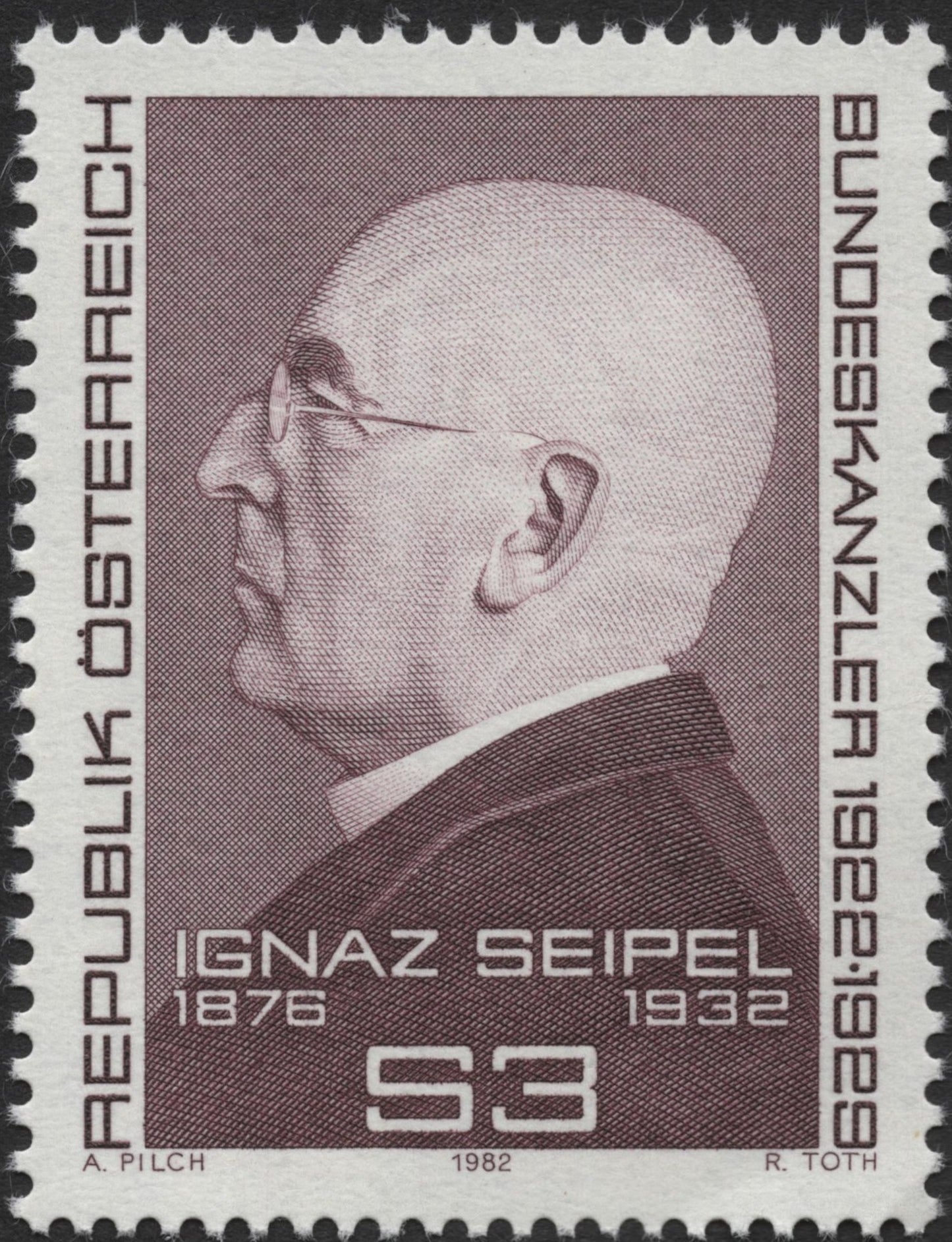 SCG2358 - Austria 1982 Ignaz Seipel Commemorative Stamp