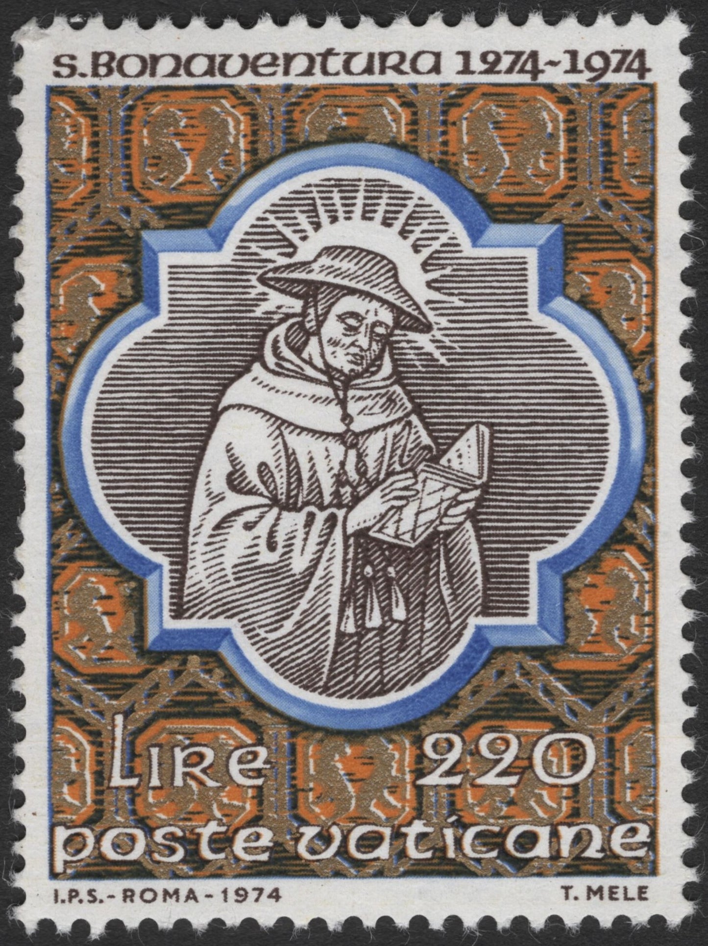 SCG2326 - Vatican City 1974 – St. Bonaventure Centenary Stamp
