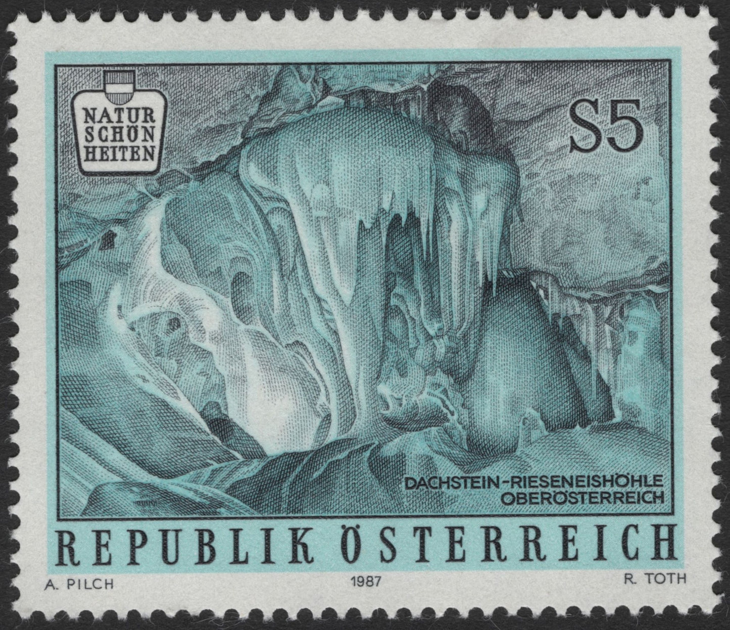 SCG2329 - Austria 1987 Dachstein Ice Cave Stamp