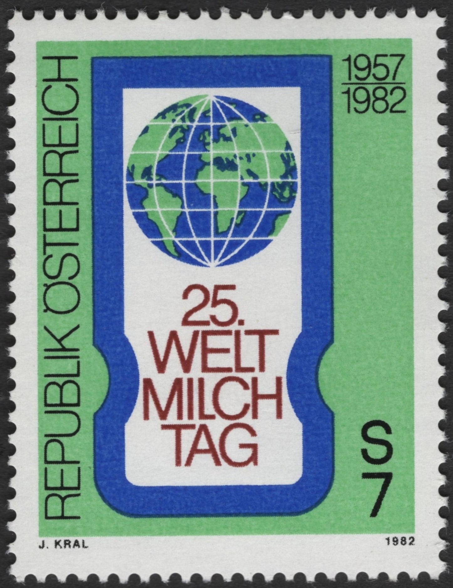 SCG2312 - Austria 1982 – 25th World Milk Day Stamp