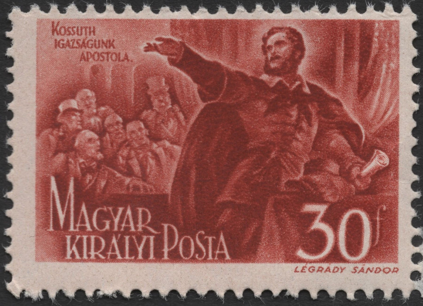 SCG2345 - Hungary 1948 Kossuth Commemorative Stamp – 30f