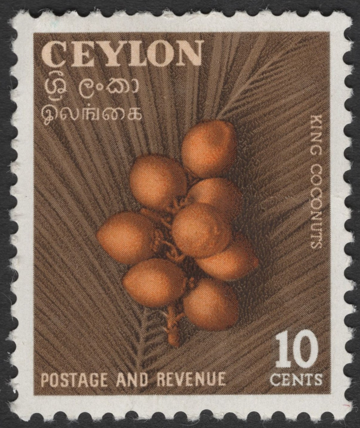 SCG2394 - Ceylon 10 Cents King Coconuts Stamp (Brown) – Postage & Revenue