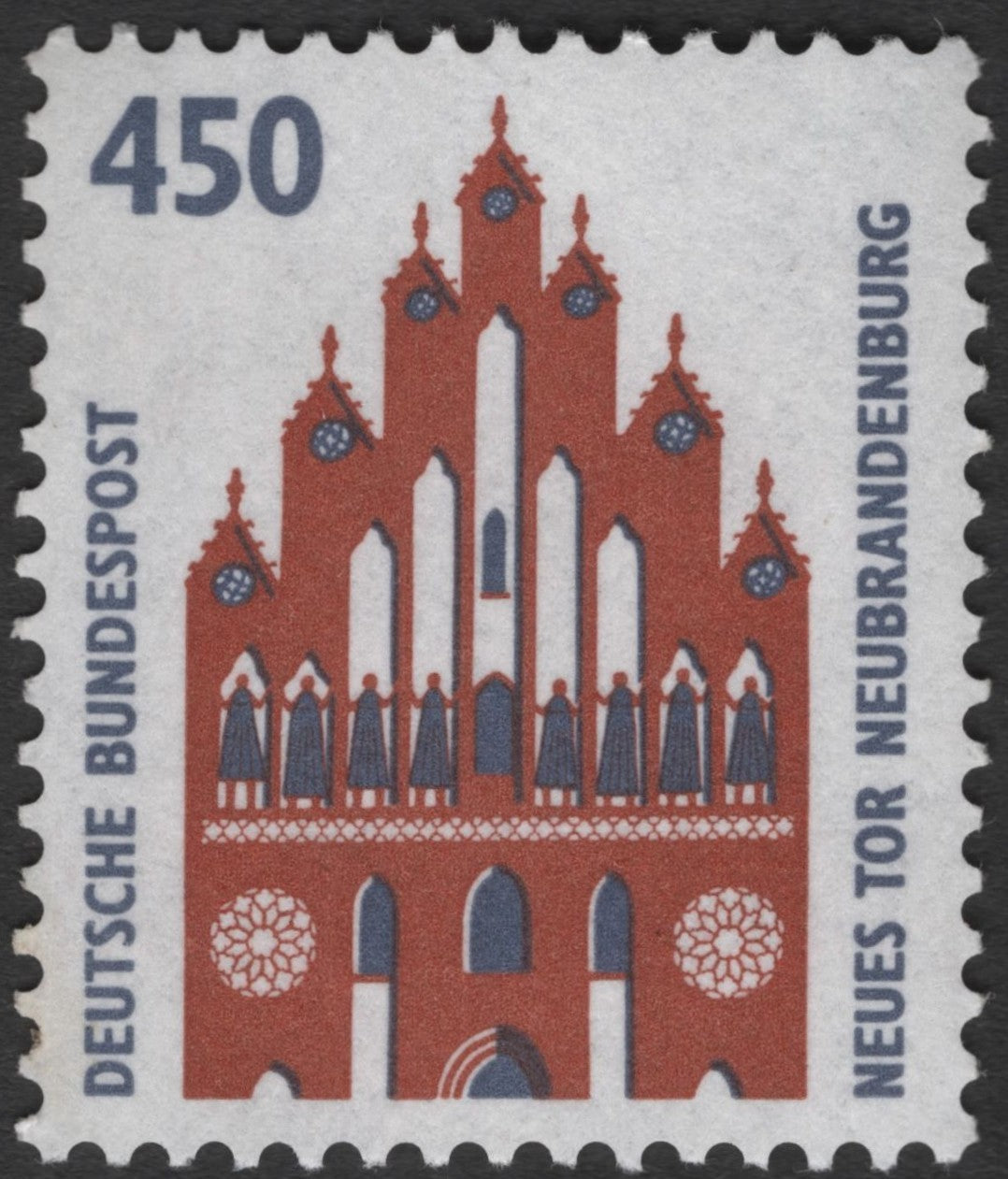 SCG2395 - Germany 450 Pf Neues Tor Neubrandenburg Stamp – Deutsche Bundespost