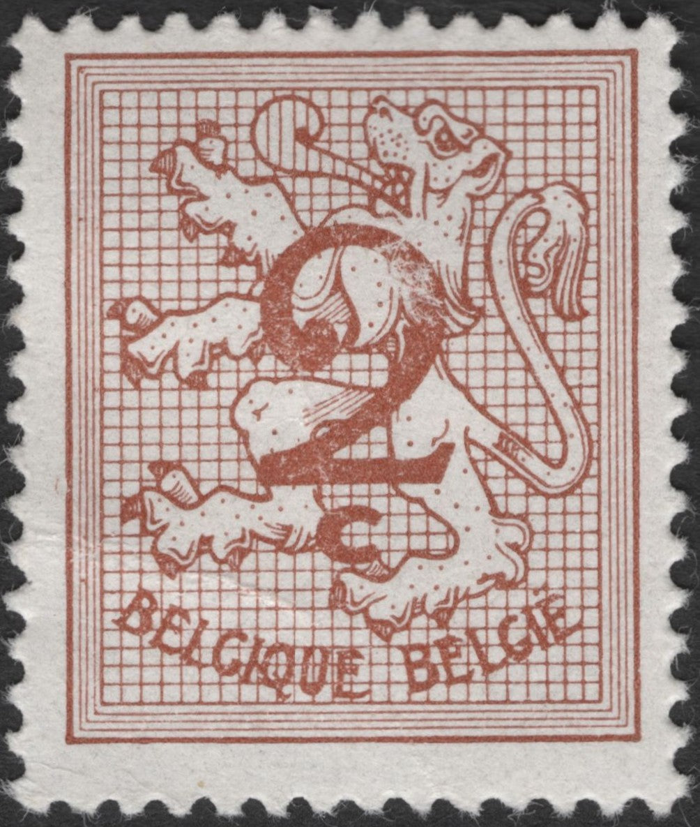 SCG2396 - Belgium 2c Red Lion Coat of Arms Stamp (1922)