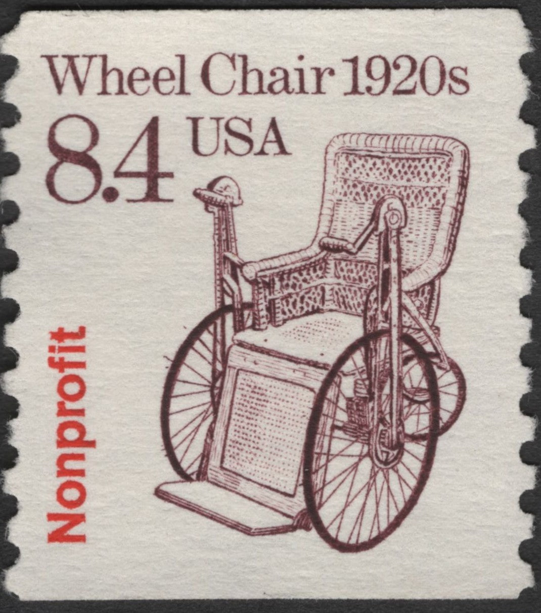 SCG2399 - USA 1980s 8.4¢ Wheelchair Nonprofit Stamp