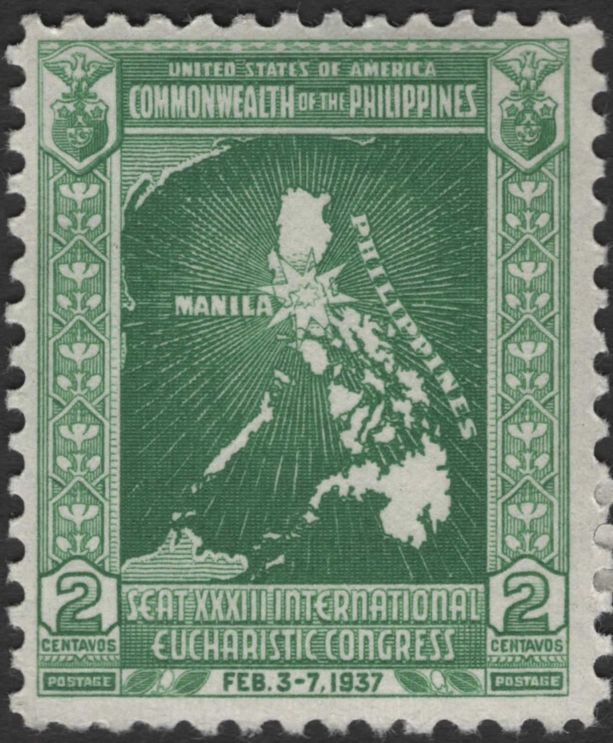 SCG2411 - Philippines 1937 2c Eucharistic Congress Stamp