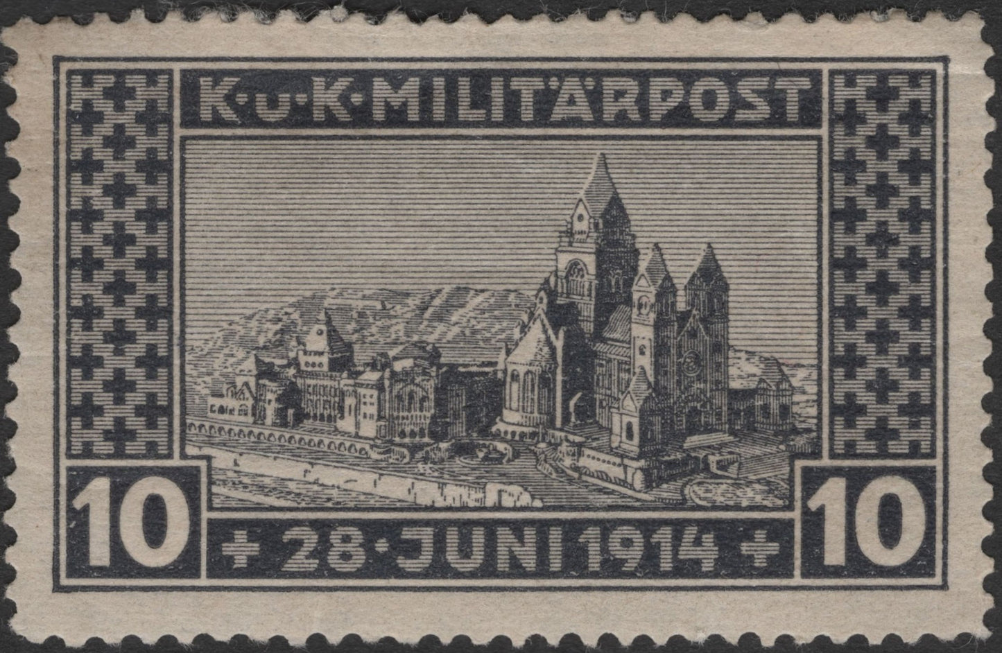 SCG2413 - Austria-Hungary 1914 KuK Military Post Stamp – 10 Heller