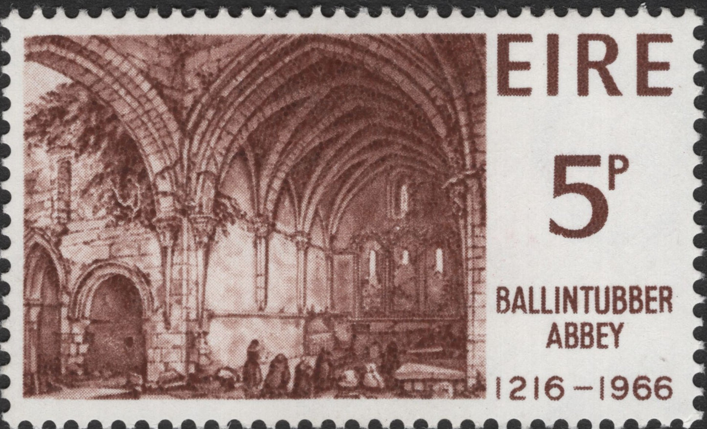 SCG2456 - Ireland 1966 Ballintubber Abbey 750th Anniversary Stamp