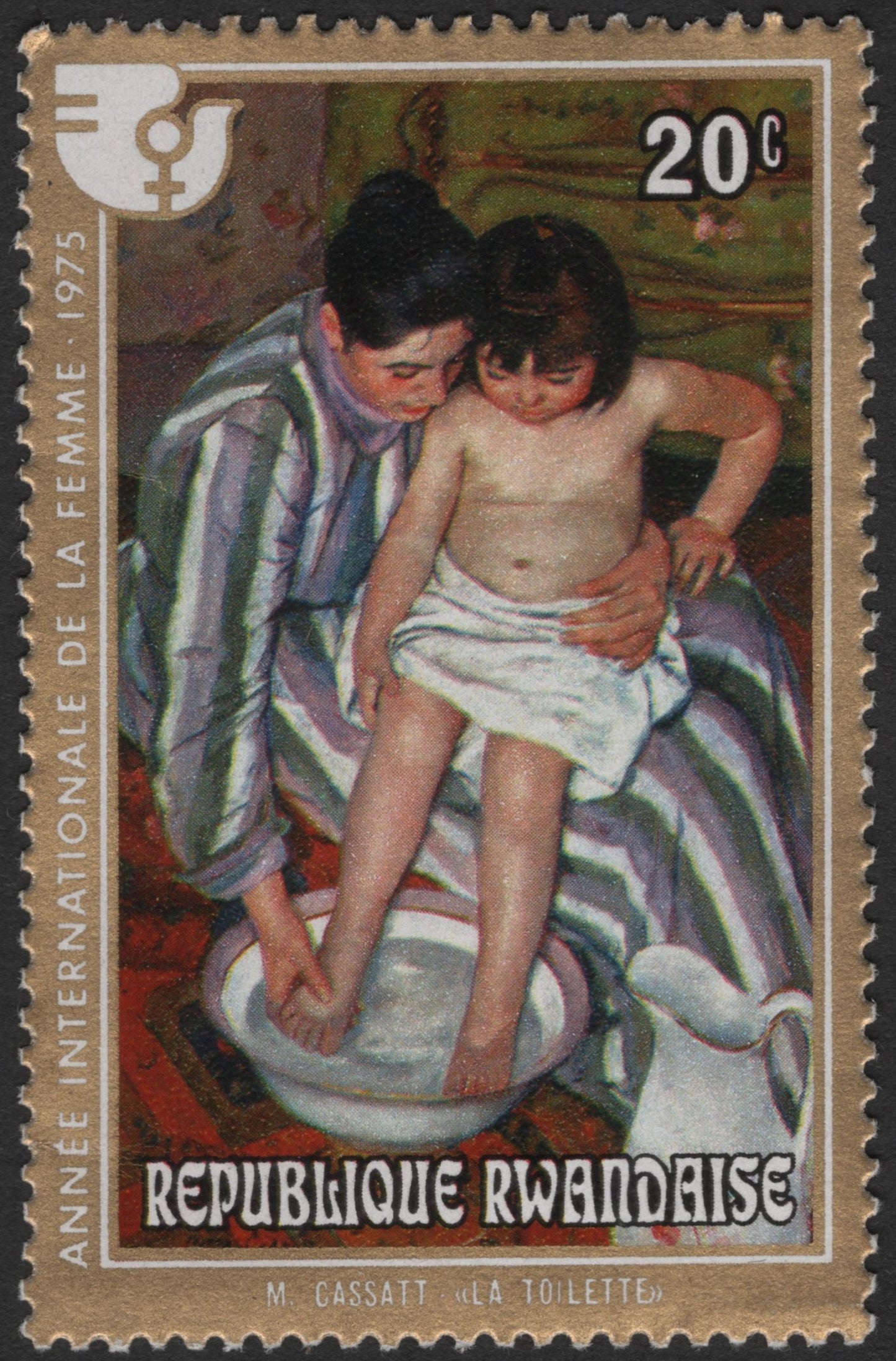 SCG2496 - Rwanda 1975 "La Toilette" by Mary Cassatt – International Women’s Year