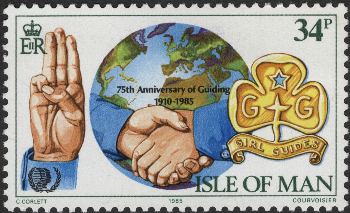 SCG2502 - Isle of Man 1985 – 75th Anniversary of Girl Guiding Stamp