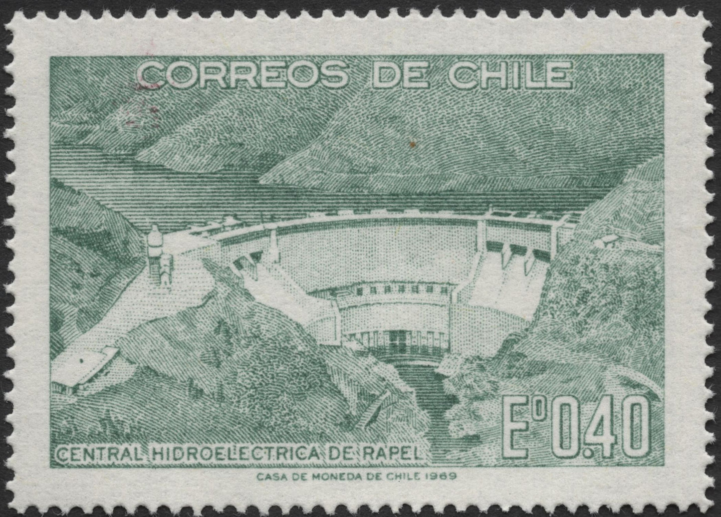 SCG2542 - 1969 Chile Rapel Hydroelectric Dam Stamp