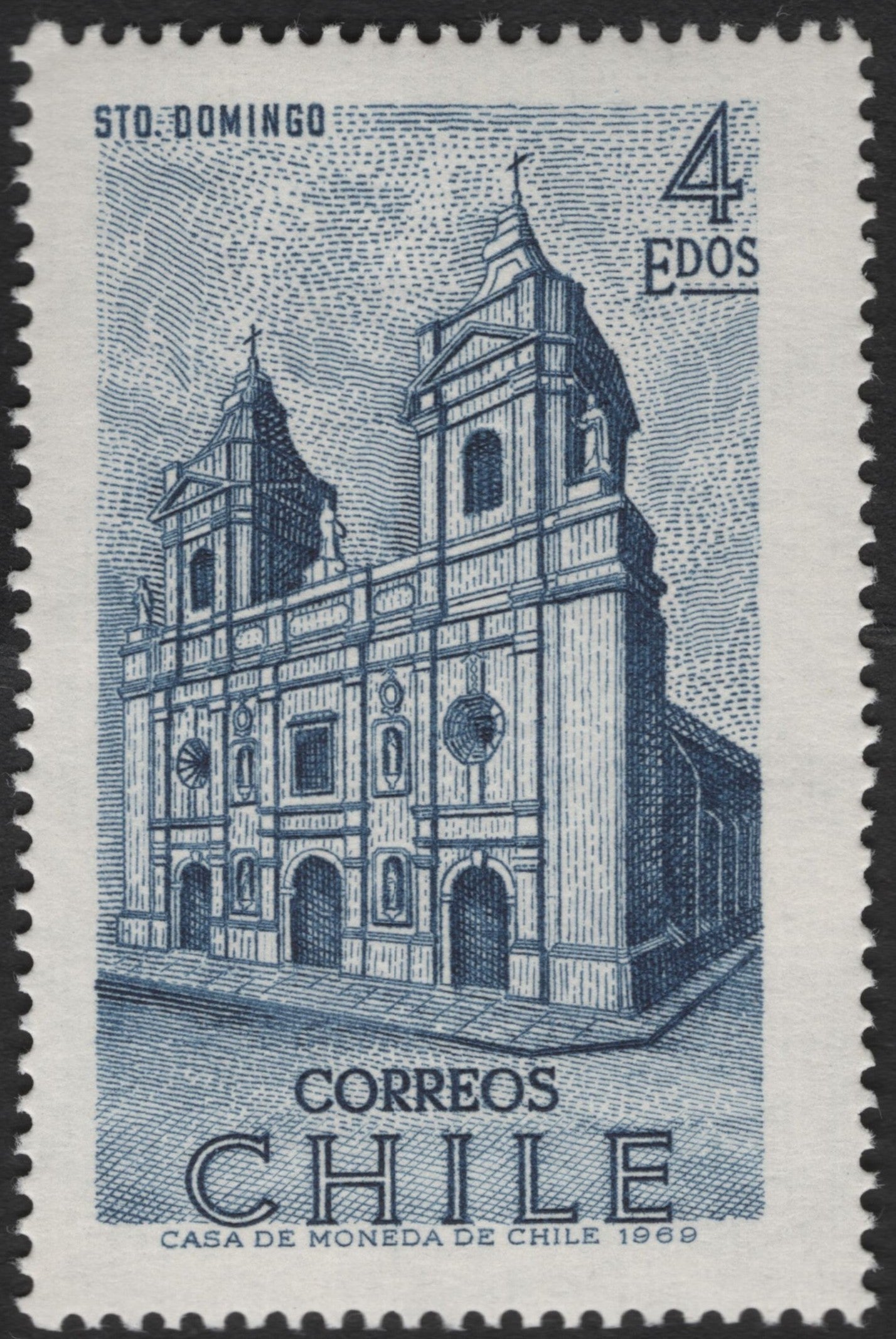 SCG2548 - 1969 Chile Santo Domingo Church Stamp