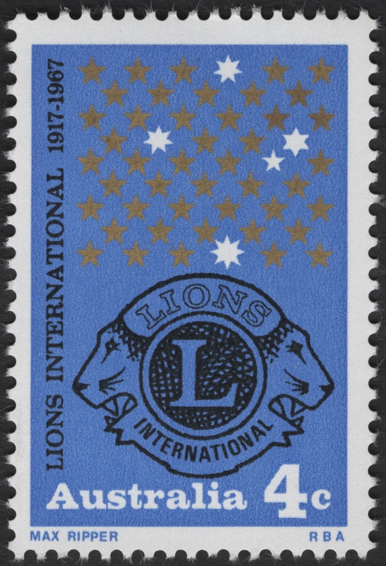 SCG2581 - Australia 1967 Lions International 50th Anniversary Stamp